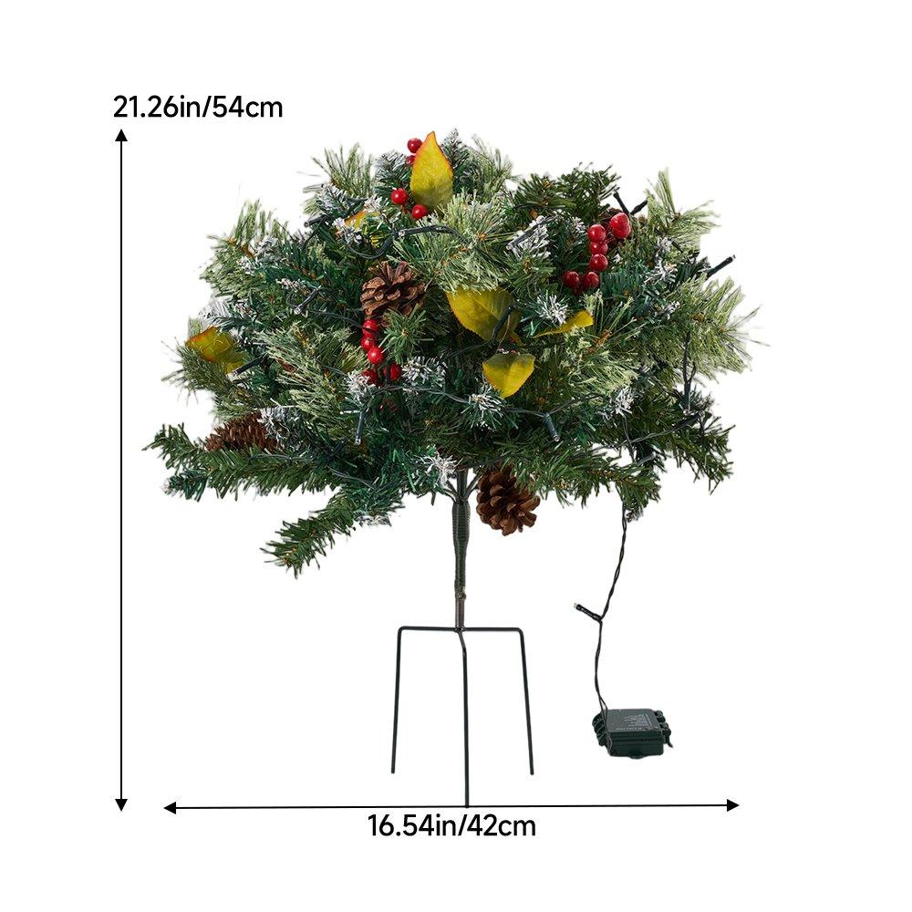 Green - LIFE IDEAS - Artificial Christmas Planter Bushes Decoration - 2