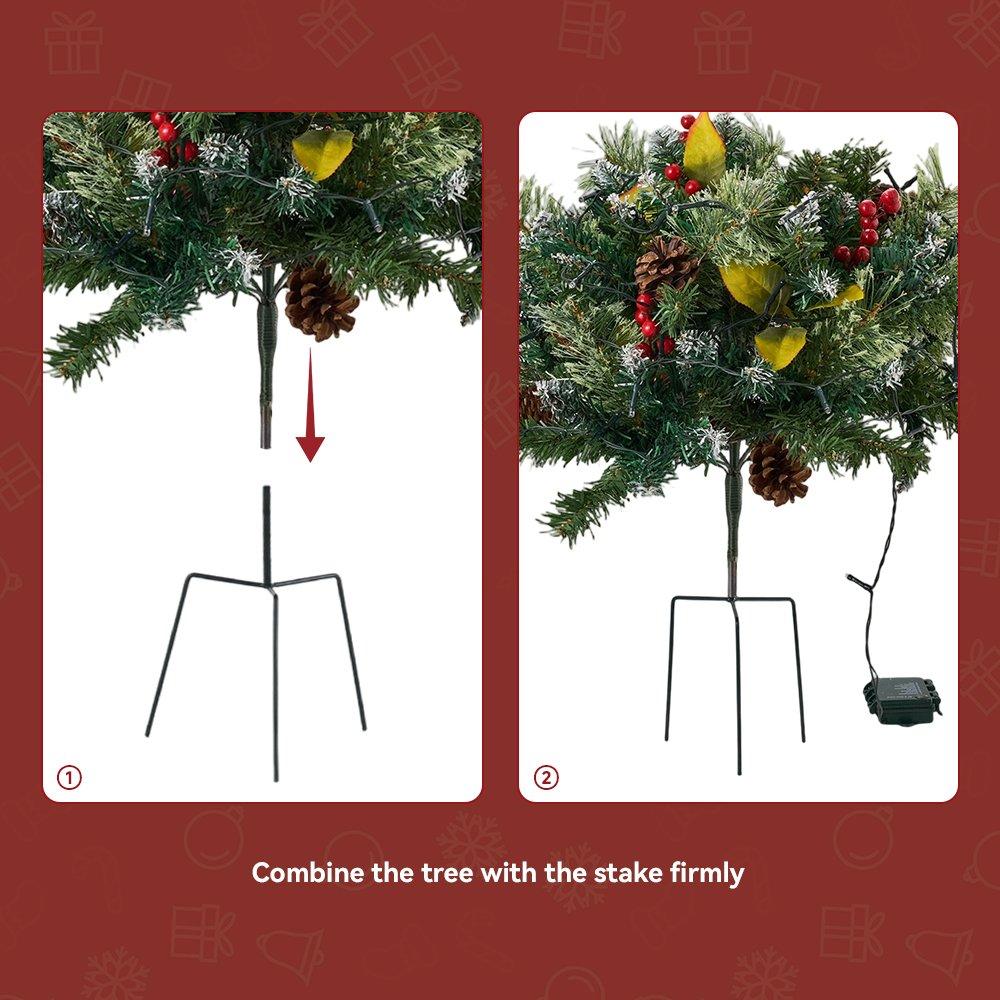 Green - LIFE IDEAS - Artificial Christmas Planter Bushes Decoration - 5