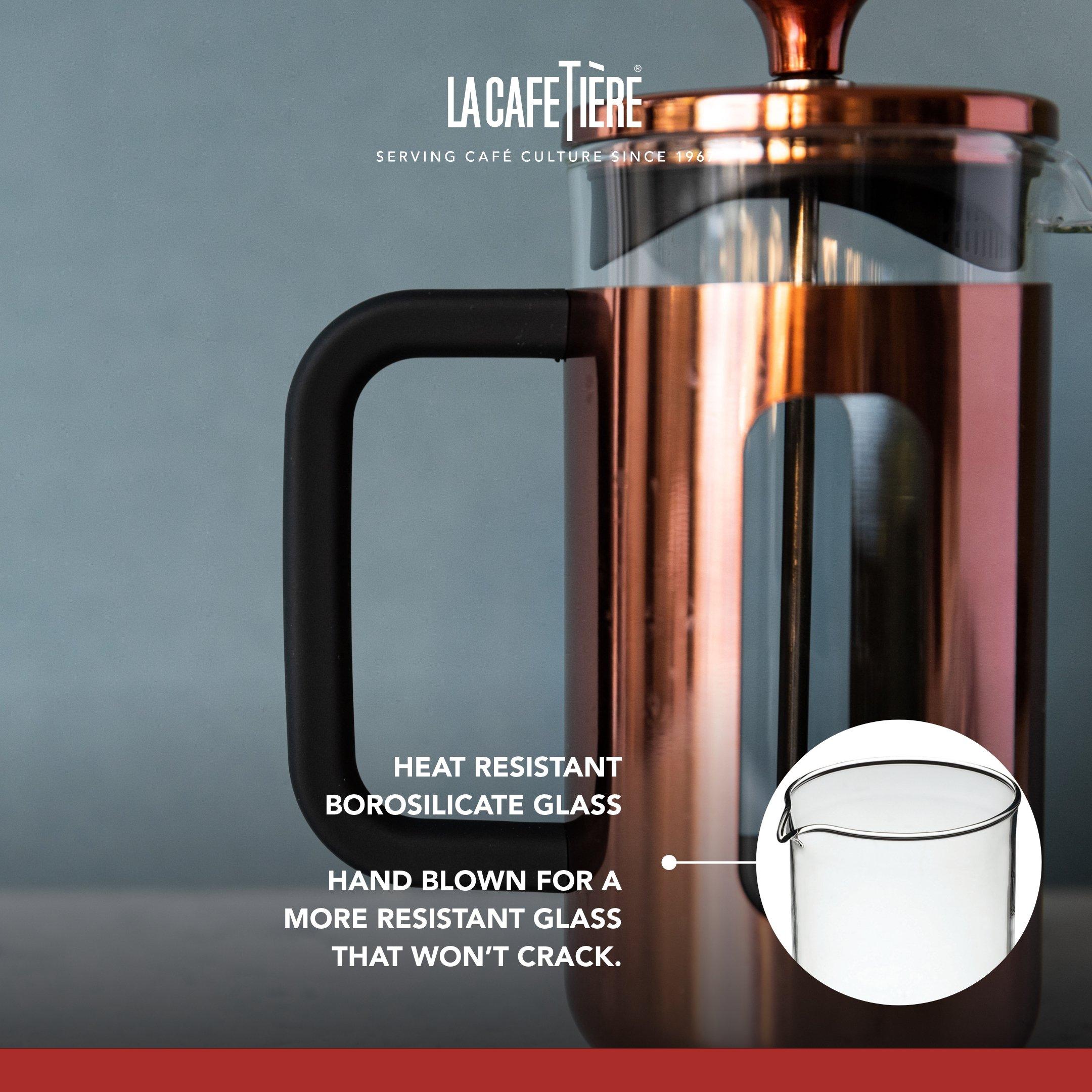 Copper - La Cafetiere - La Cafetière Glass Cafetiere with Steel Frame - 6