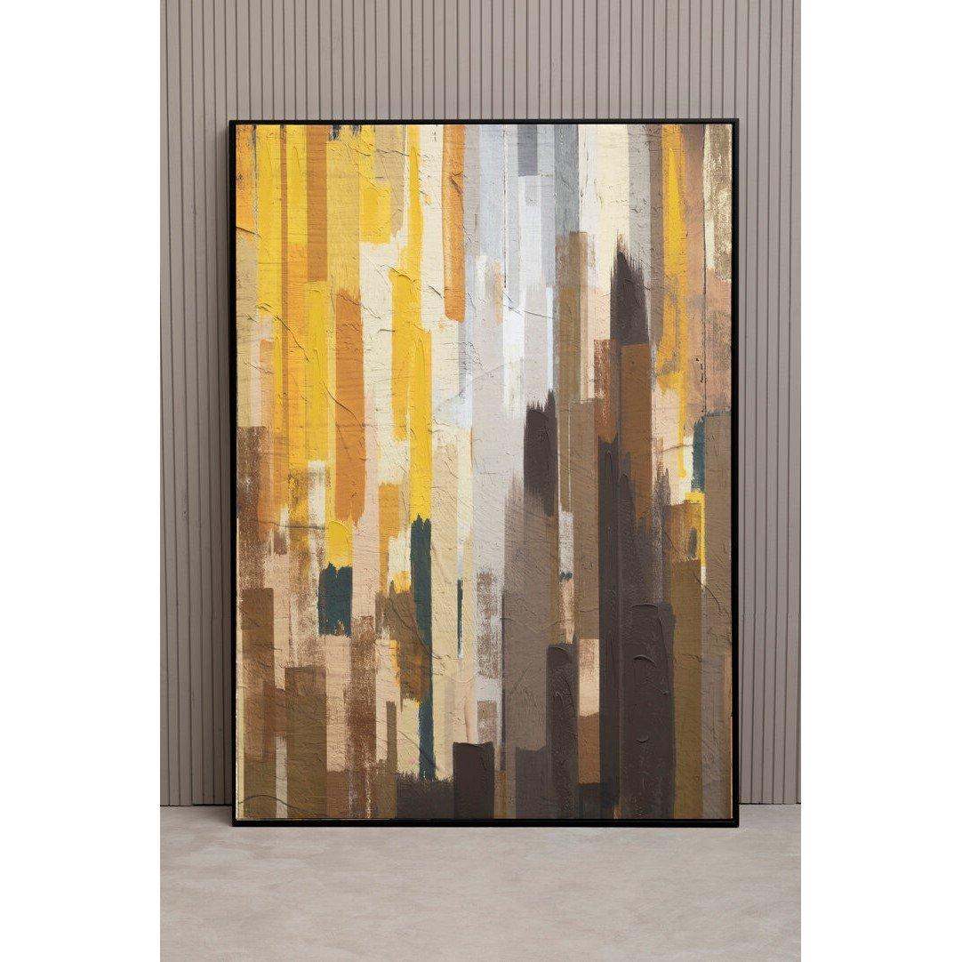Multi - Fifty Five South - Astratto Ochre Canvas Wall Art - 2