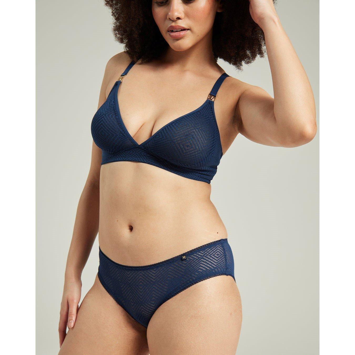 Navy - Nudea - THE EASY DOES IT BRALETTE SHEER DECO - 2