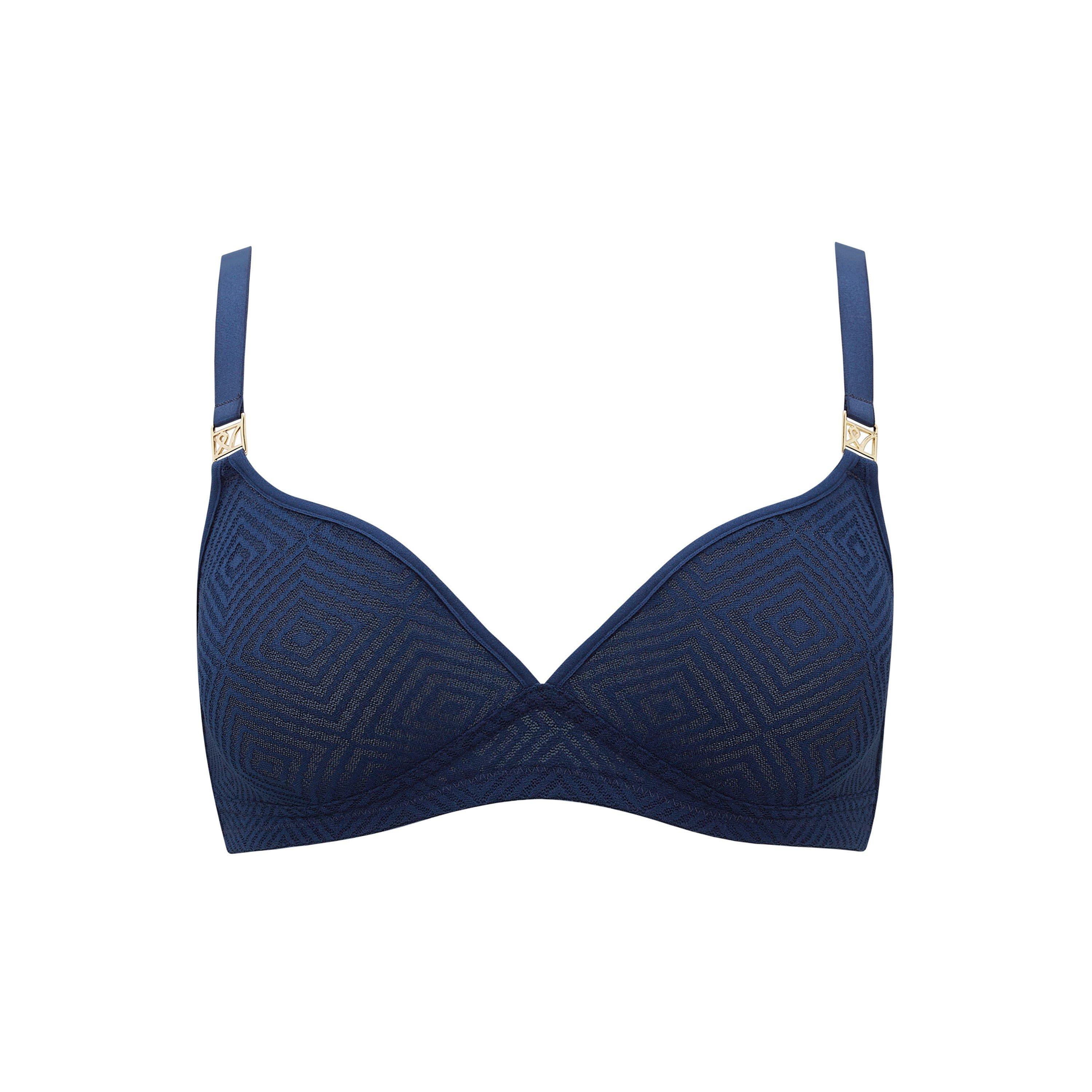 Navy - Nudea - THE EASY DOES IT BRALETTE SHEER DECO - 7
