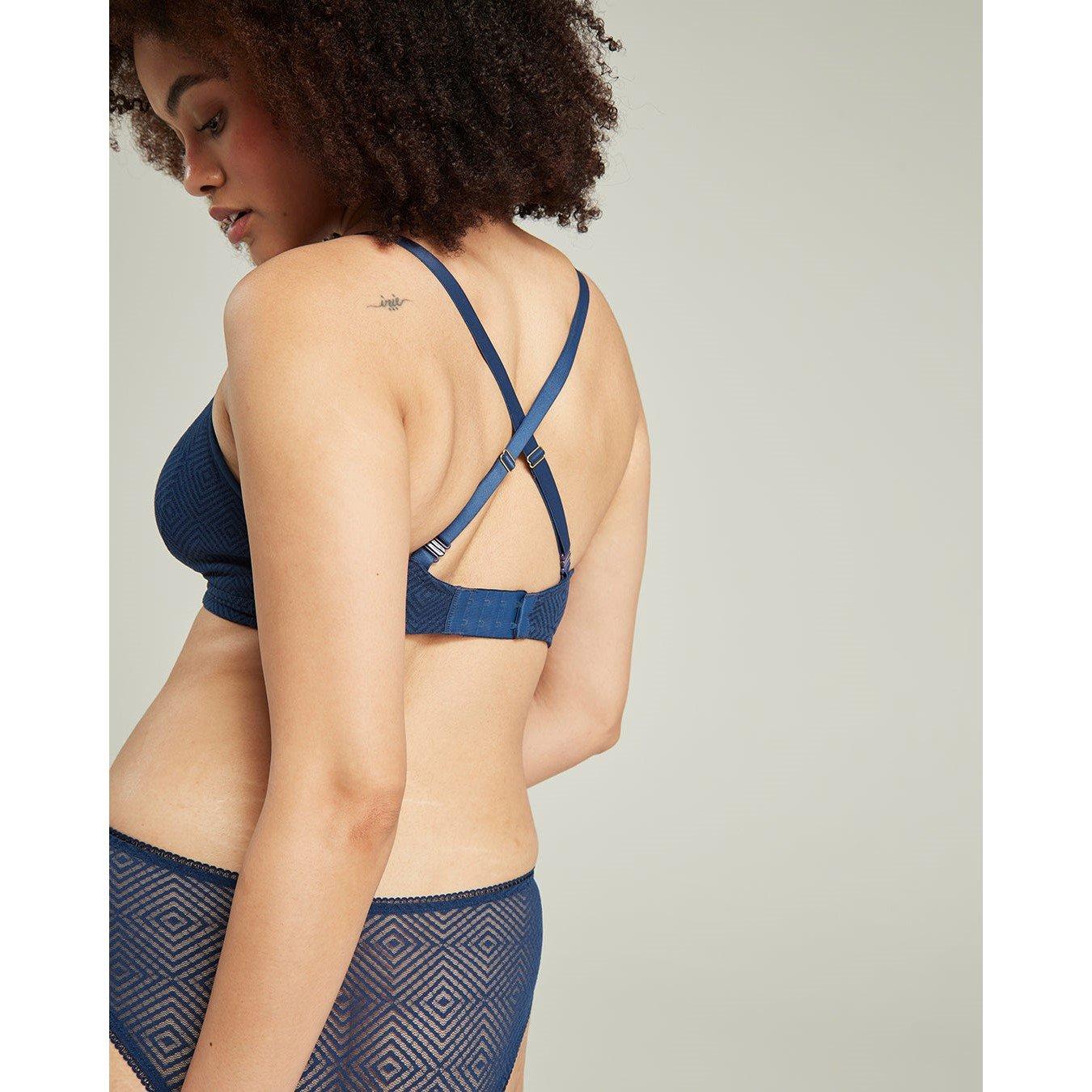 Navy - Nudea - THE EASY DOES IT BRALETTE SHEER DECO - 5