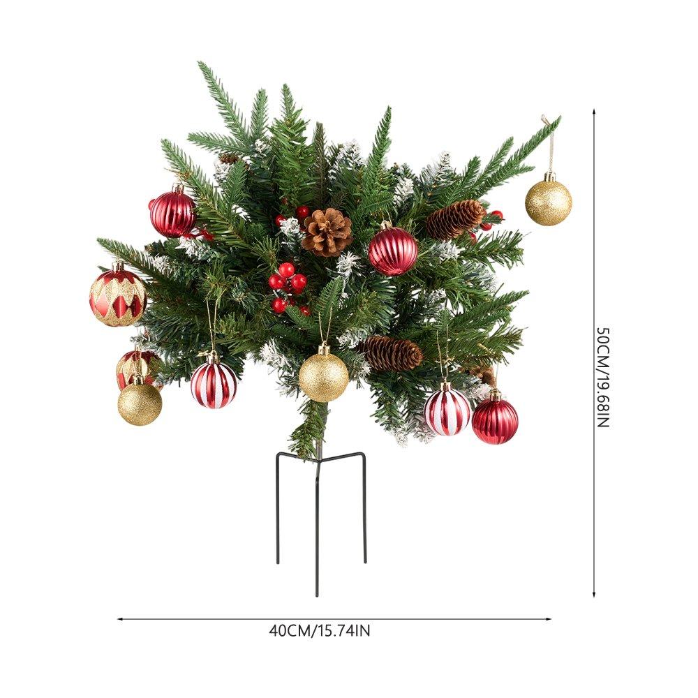 Green - LIFE IDEAS - Christmas Tree Ground Stake with Light and Timer - 2