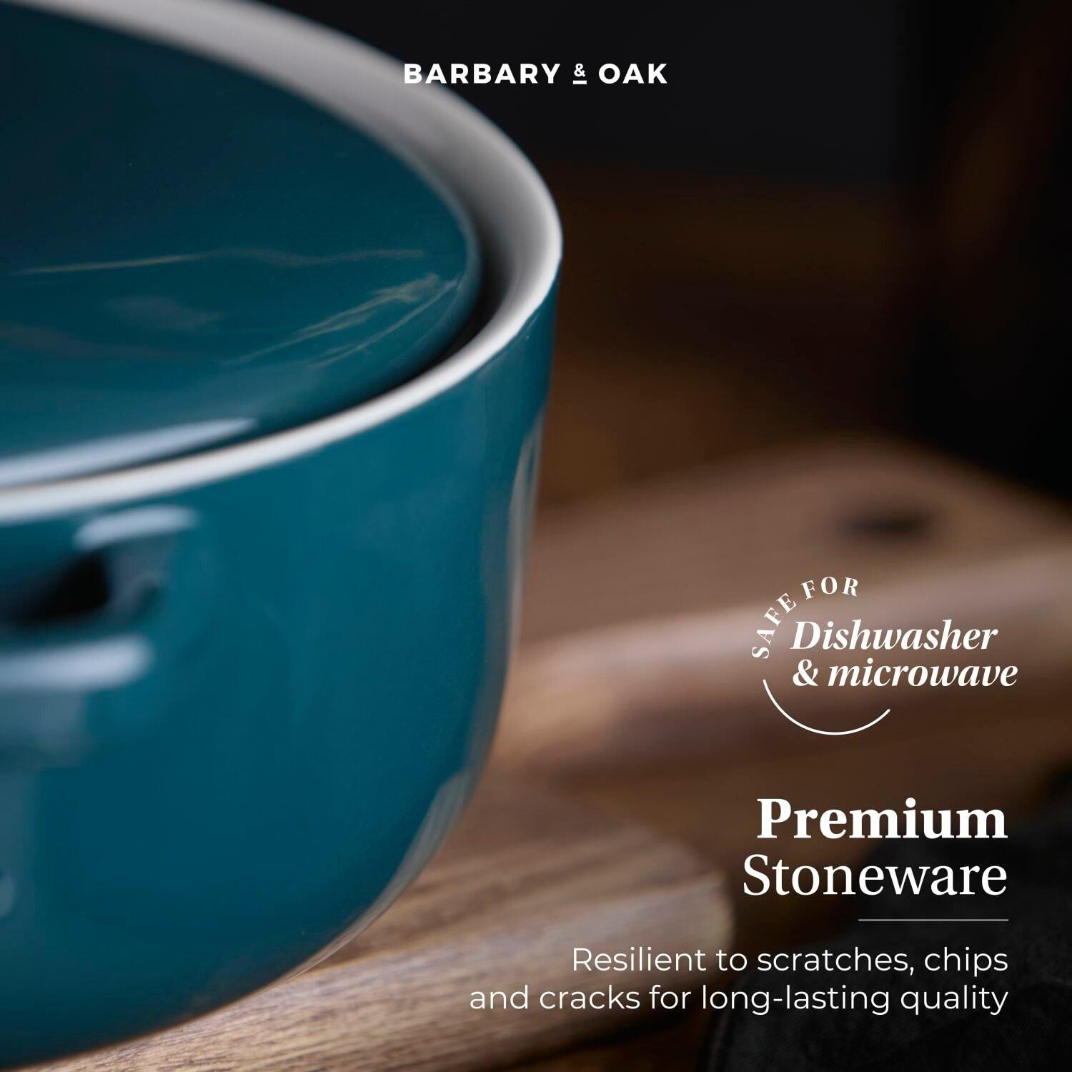 Agave - Barbary And Oak - Nattura 23.5cm Shallow Casserole Dish Agave - 3