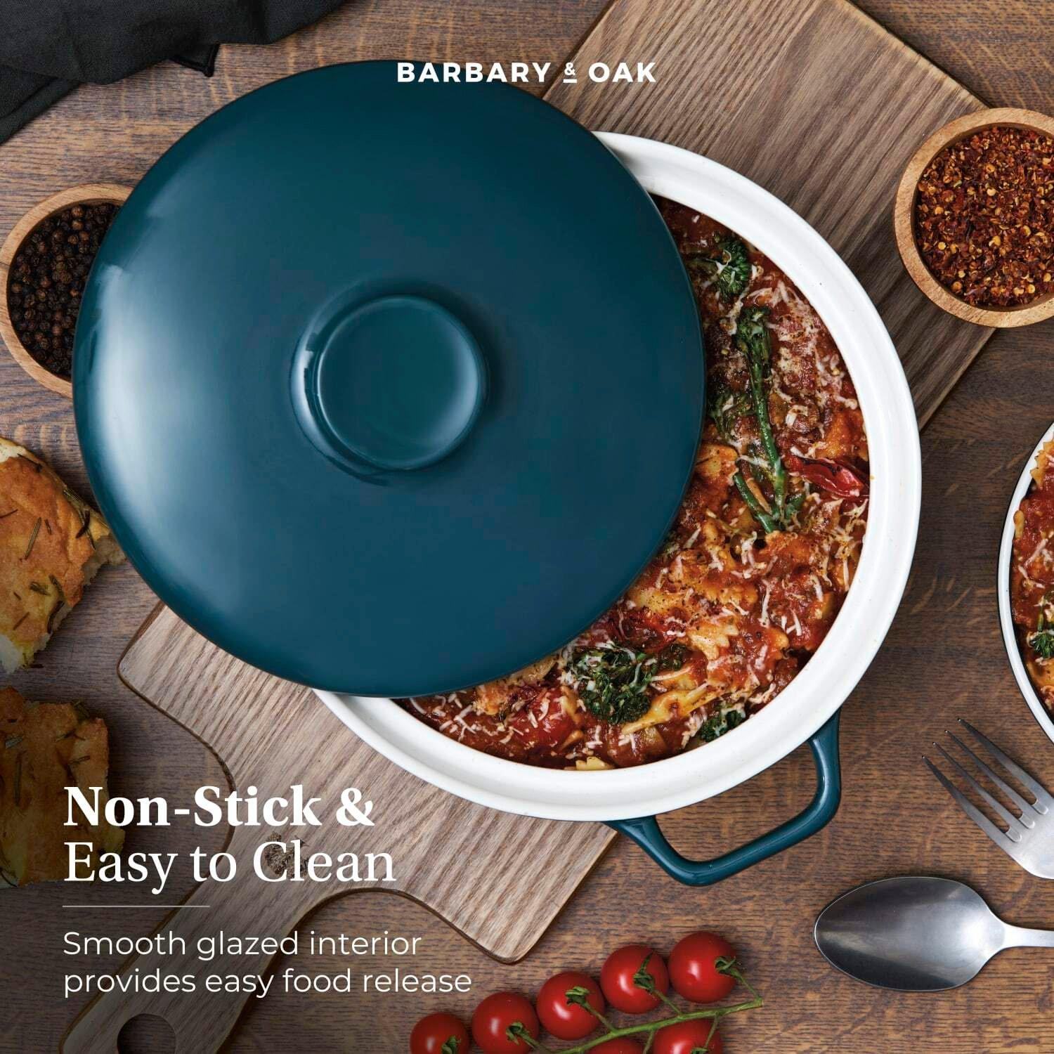 Agave - Barbary And Oak - Nattura 23.5cm Shallow Casserole Dish Agave - 4