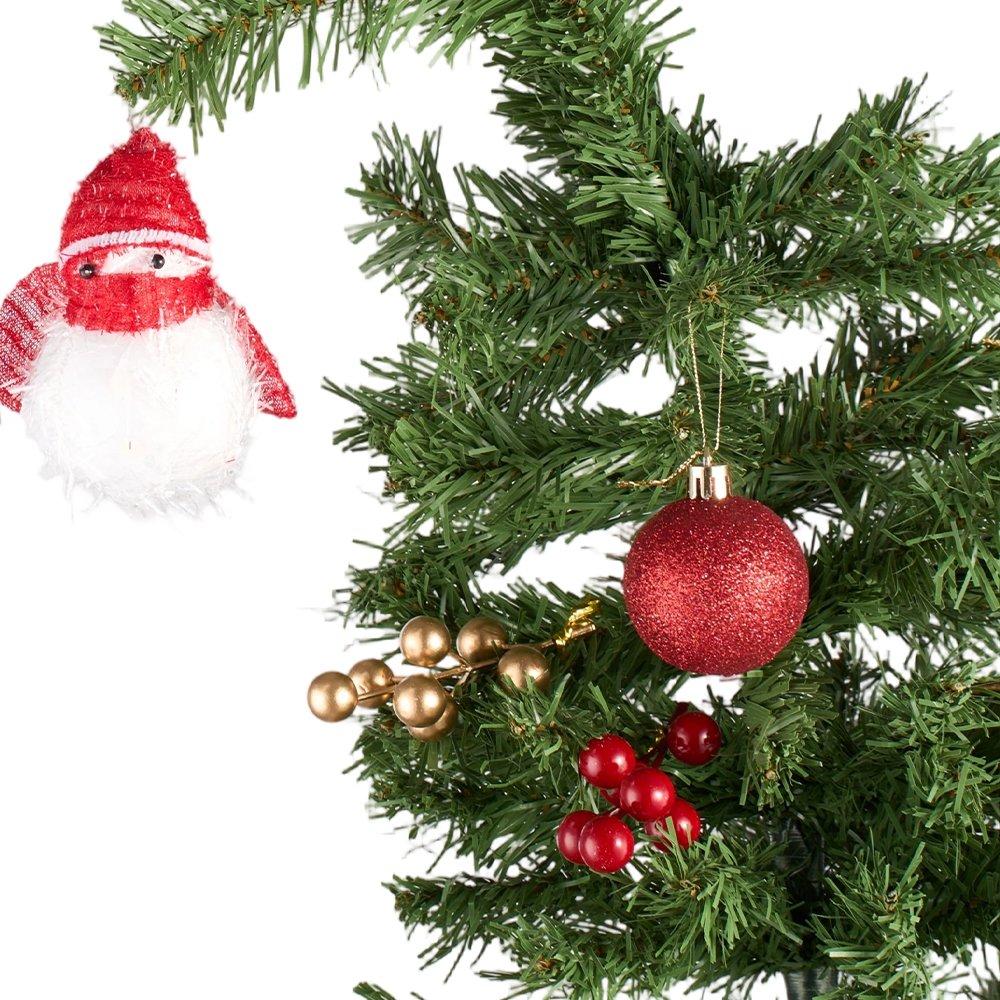 Green - LIFE IDEAS - 90cm Curved-Top Ground-Plug Christmas Tree - 4