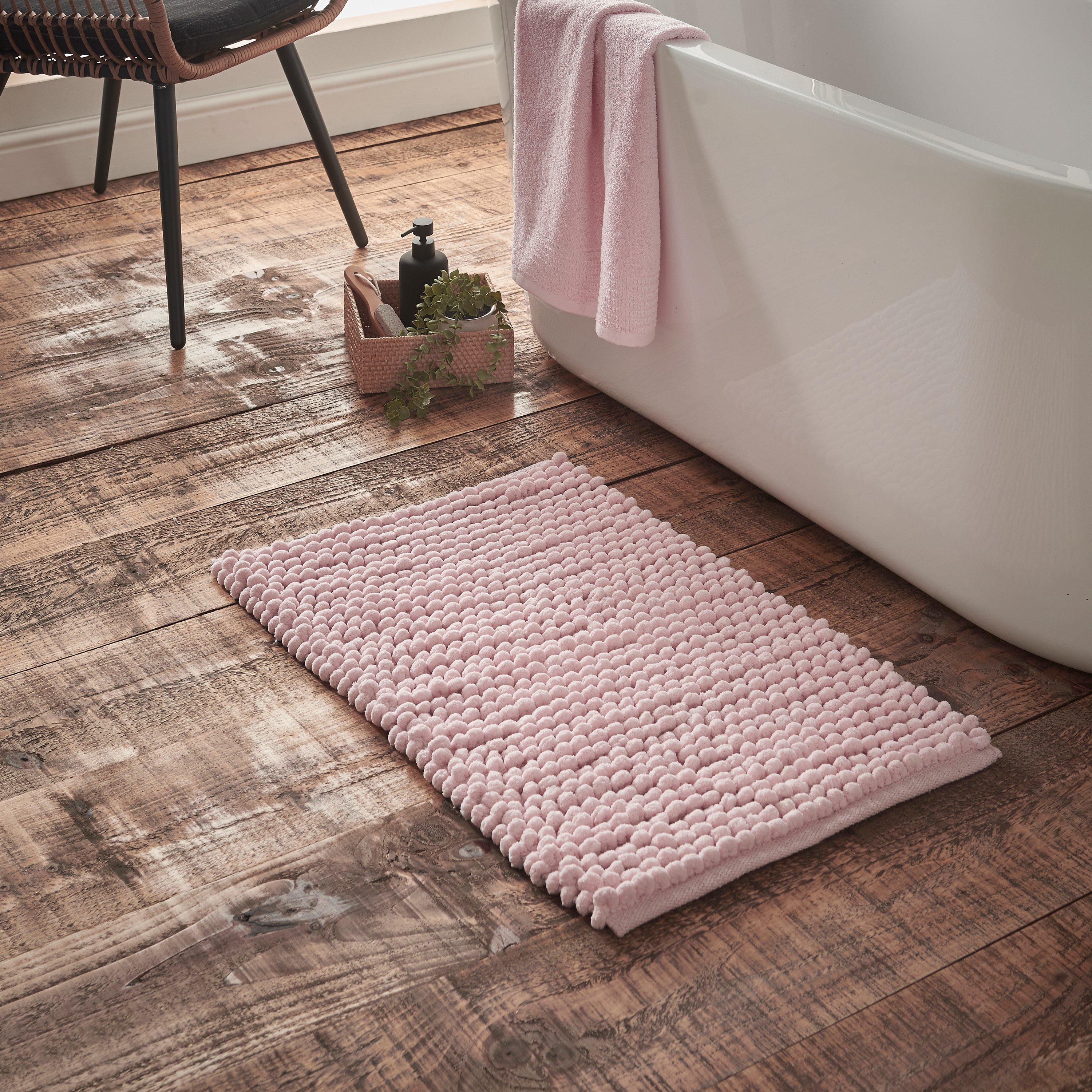 Bianca  Aspen Bobble Bath Mat - Pink - 50x120cm