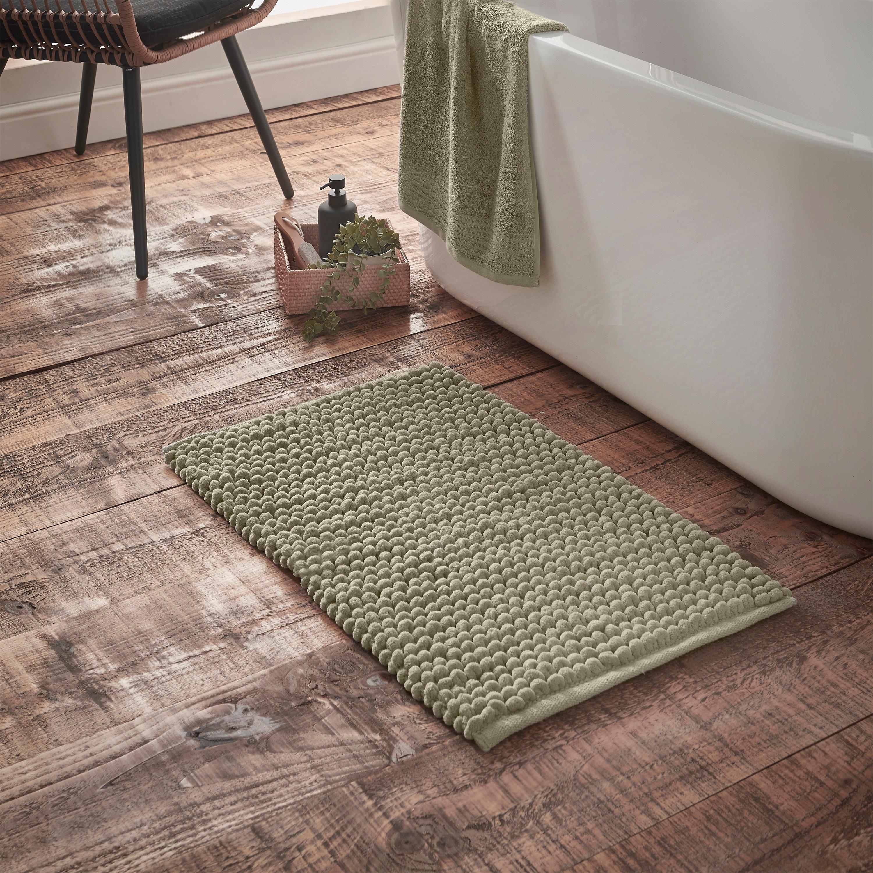 Julian Charles Green Bianca Aspen Sage Bobble Bath Mat - 50X80cm - Image 4
