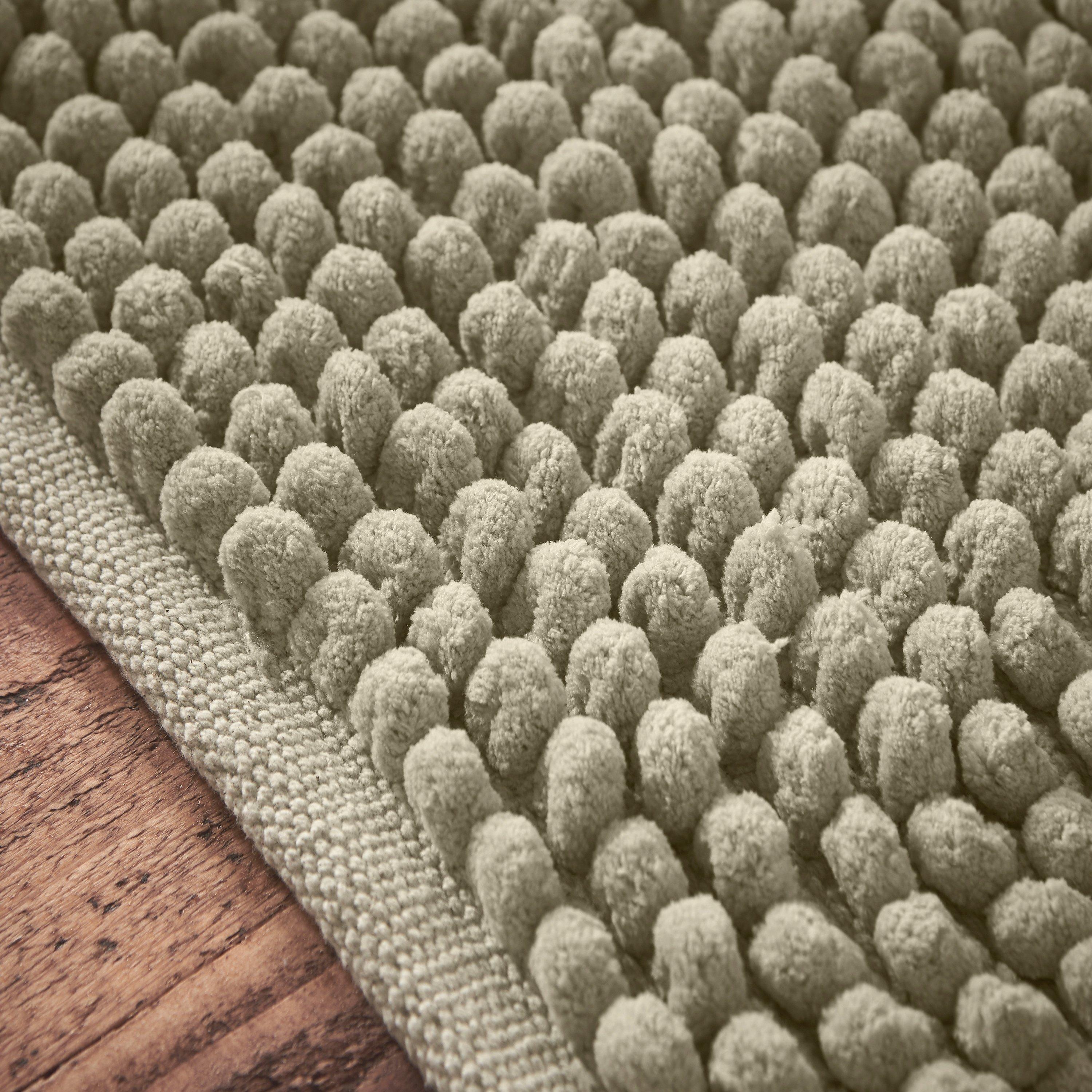 Sage Green - Bianca - Aspen Bobble Cotton Bath Mat - 2