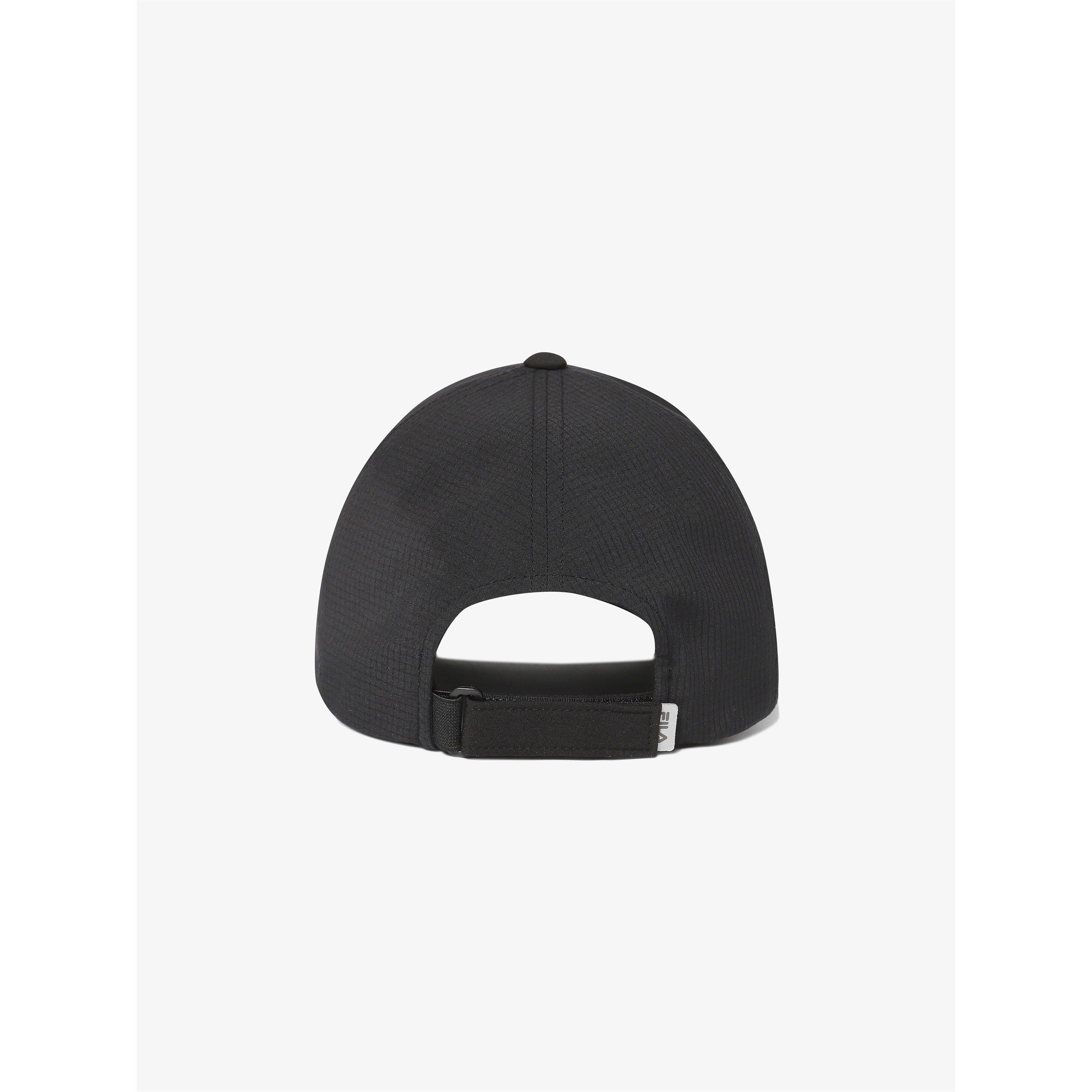 BLACK - Fila - F Box Woven Baseball Cap - 6