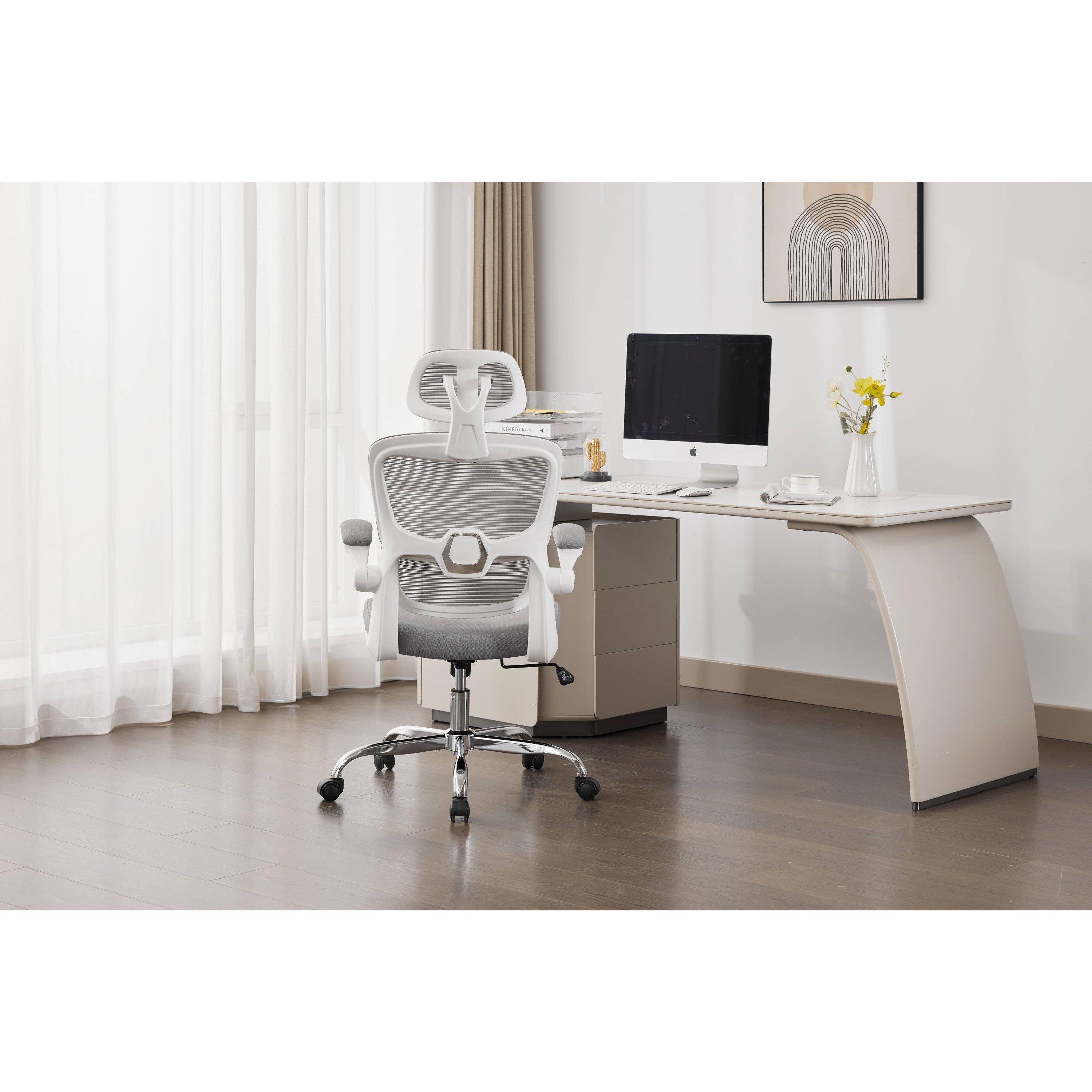 Grey/White - Shankar - Supreme Mesh Office Chair - 3
