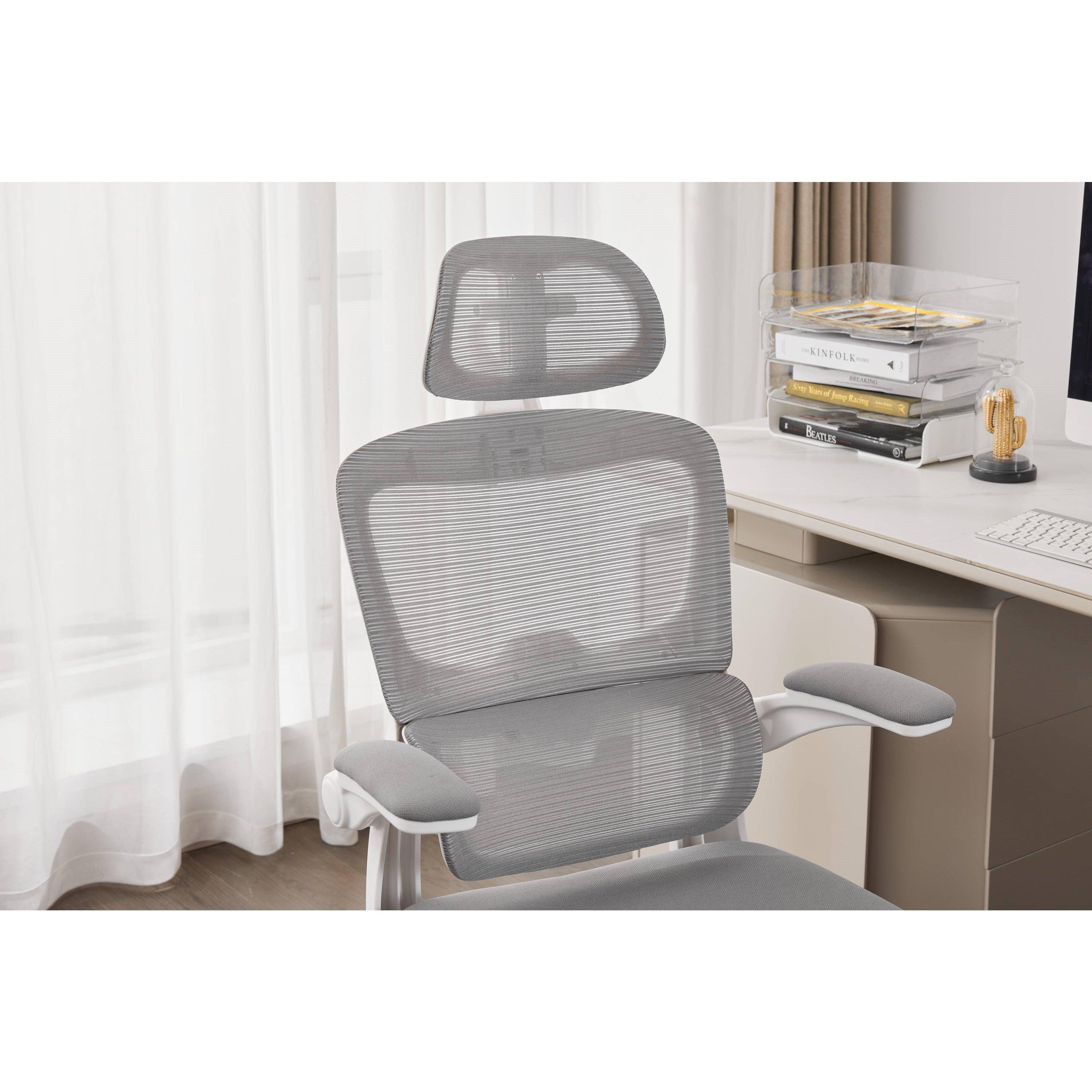 Grey/White - Shankar - Supreme Mesh Office Chair - 4