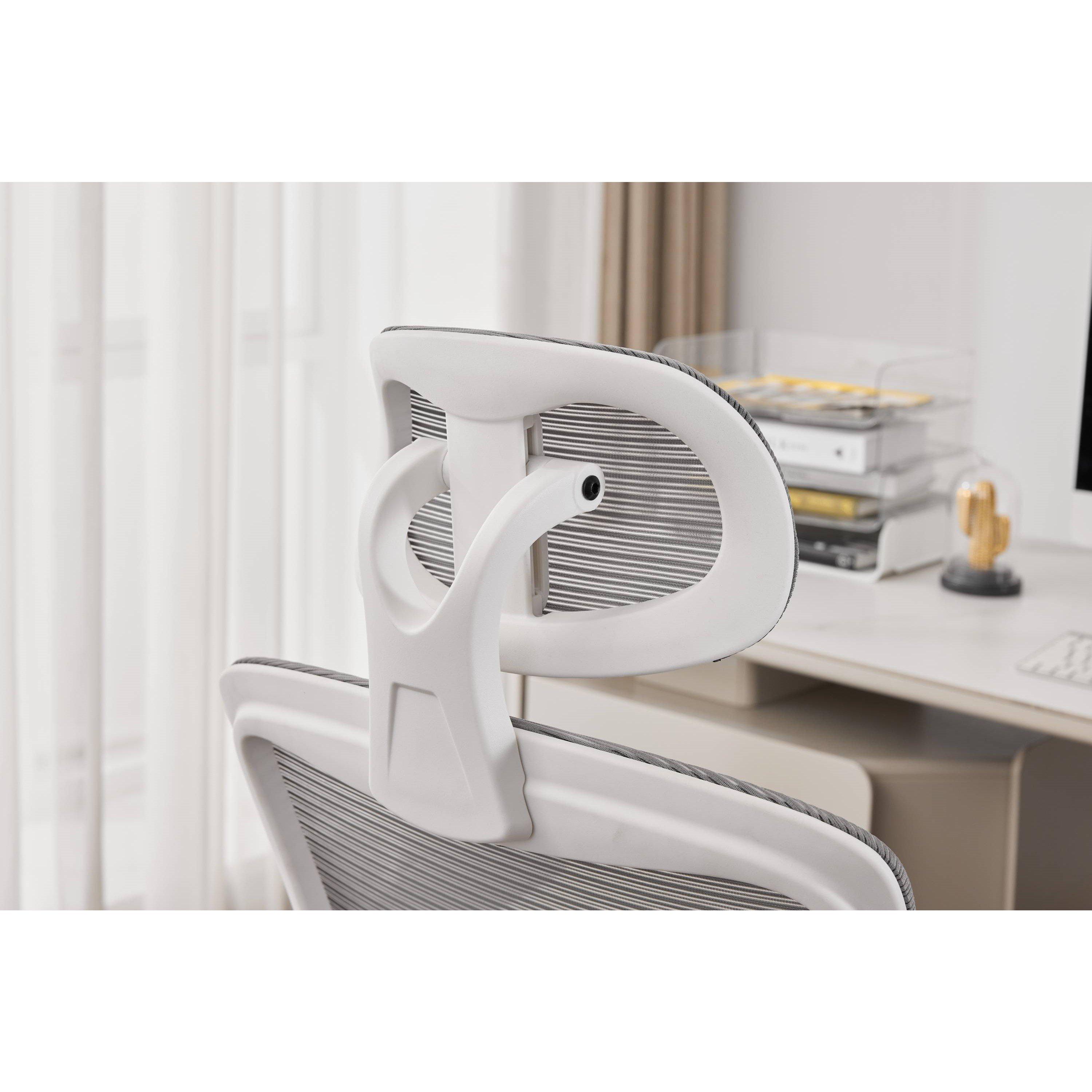 Grey/White - Shankar - Supreme Mesh Office Chair - 7