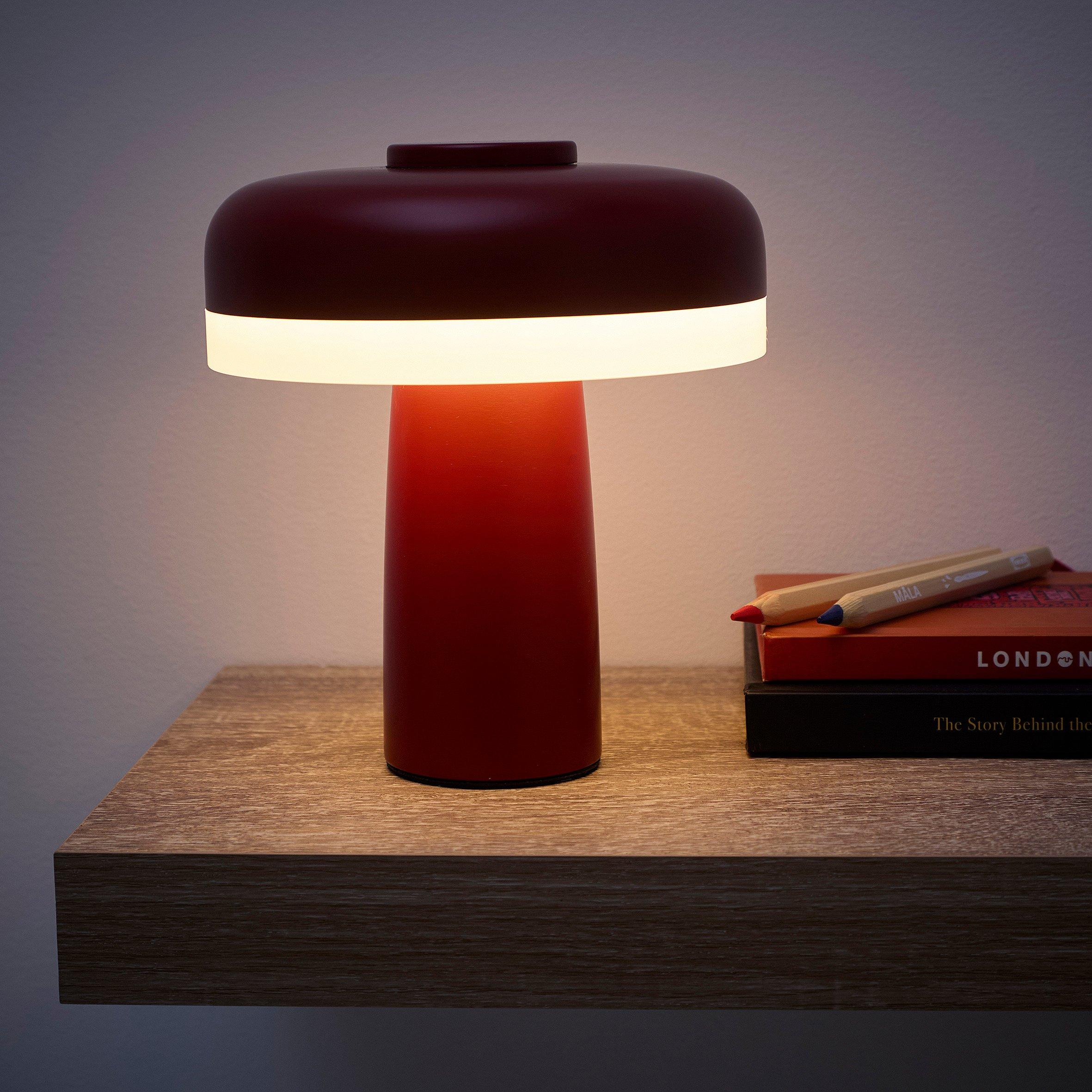 Red - K Living - Lyon Red Rechargeable Led Table Lamp - 2