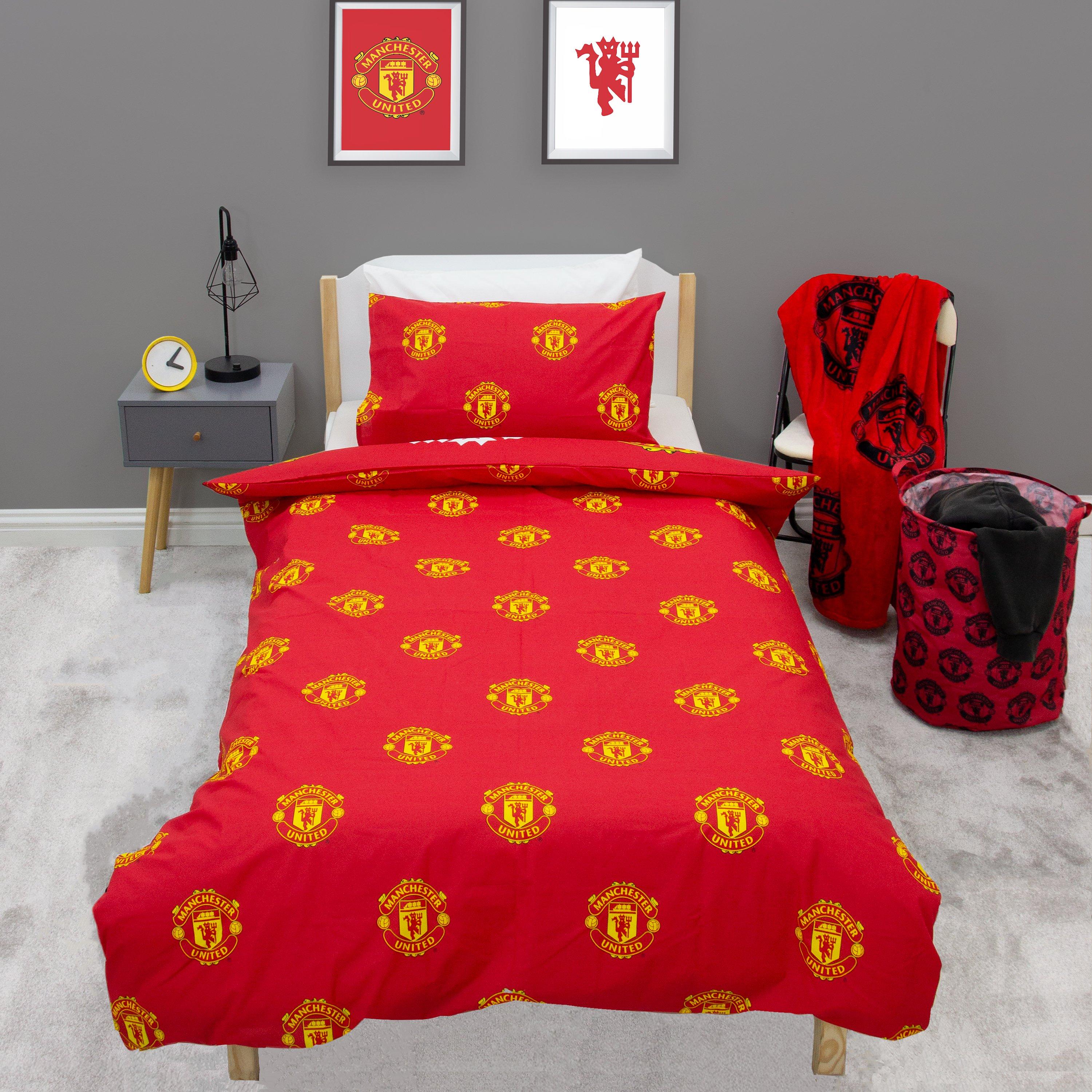 Red - Manchester United FC - Patch Single Rotary Duvet - 2