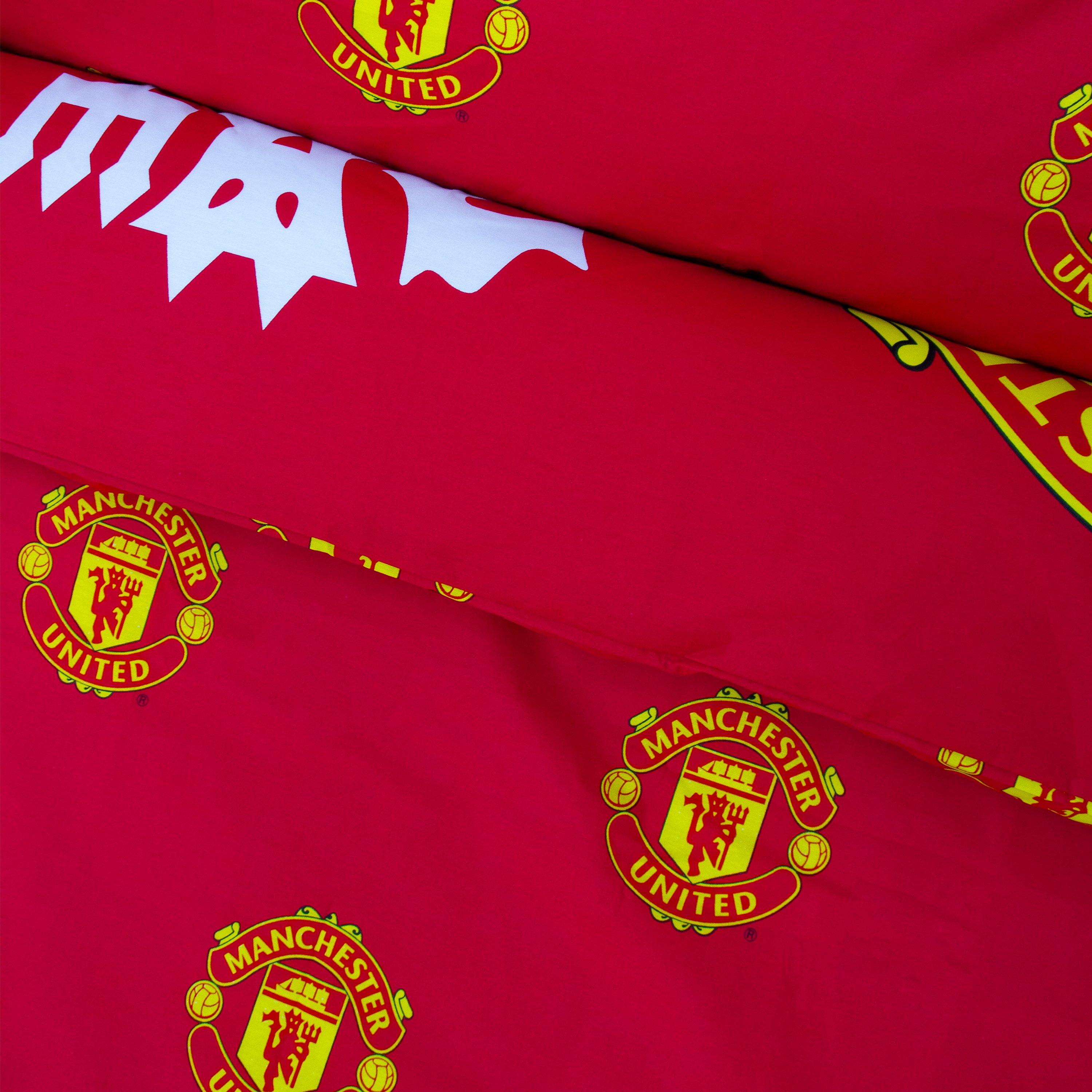 Red - Manchester United FC - Patch Single Rotary Duvet - 5