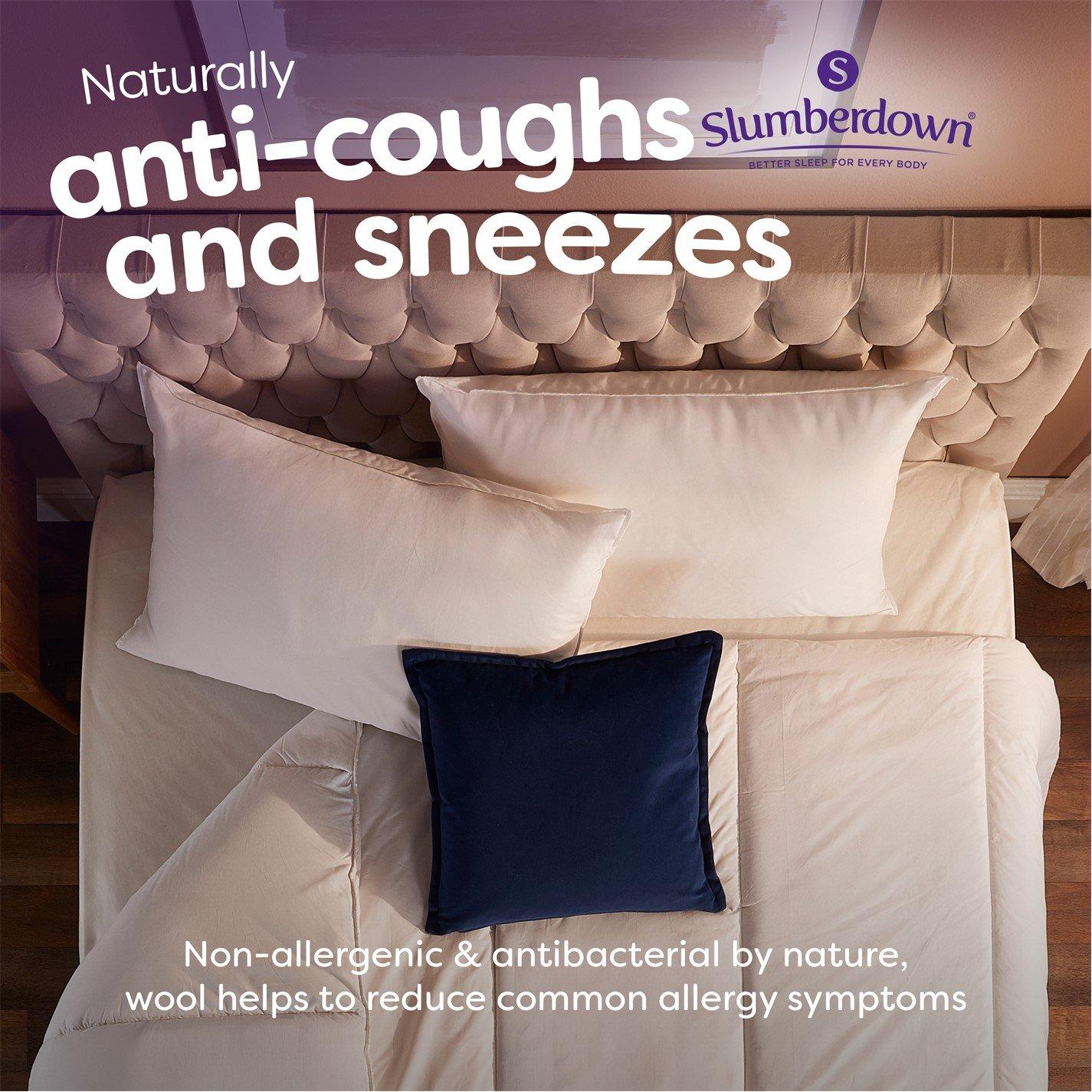 White - Slumberdown - Wonderful Wool Medium Support Pillow - 3