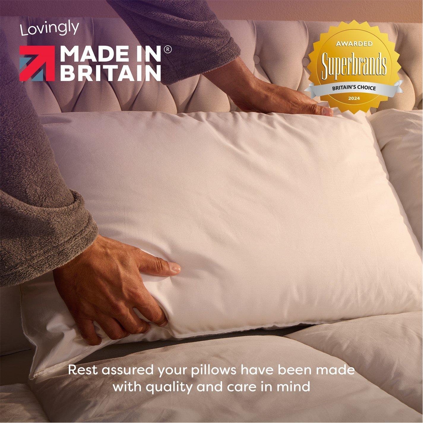 White - Slumberdown - Wonderful Wool Medium Support Pillow - 6