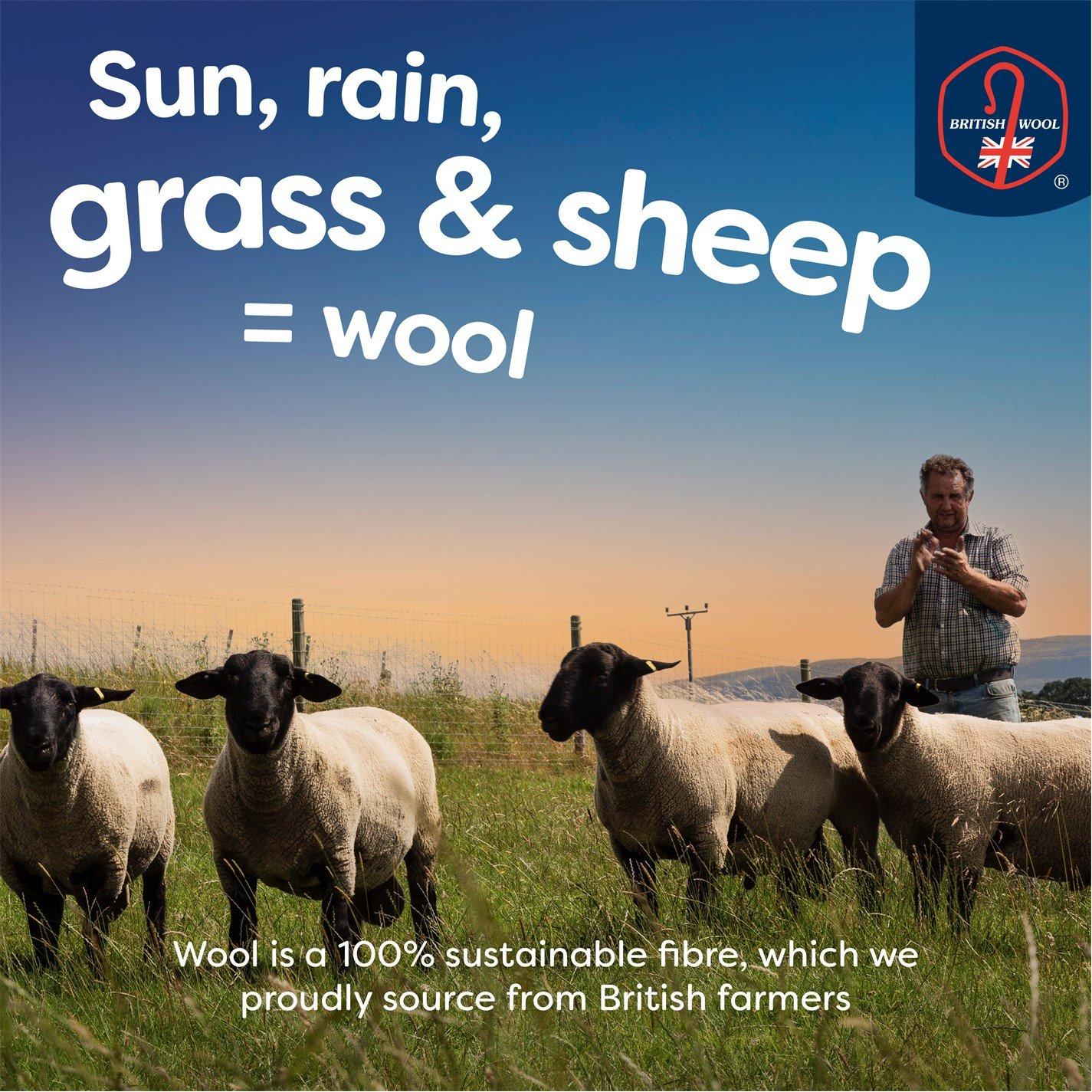 White - Slumberdown - Wonderful Wool Medium Support Pillow - 7