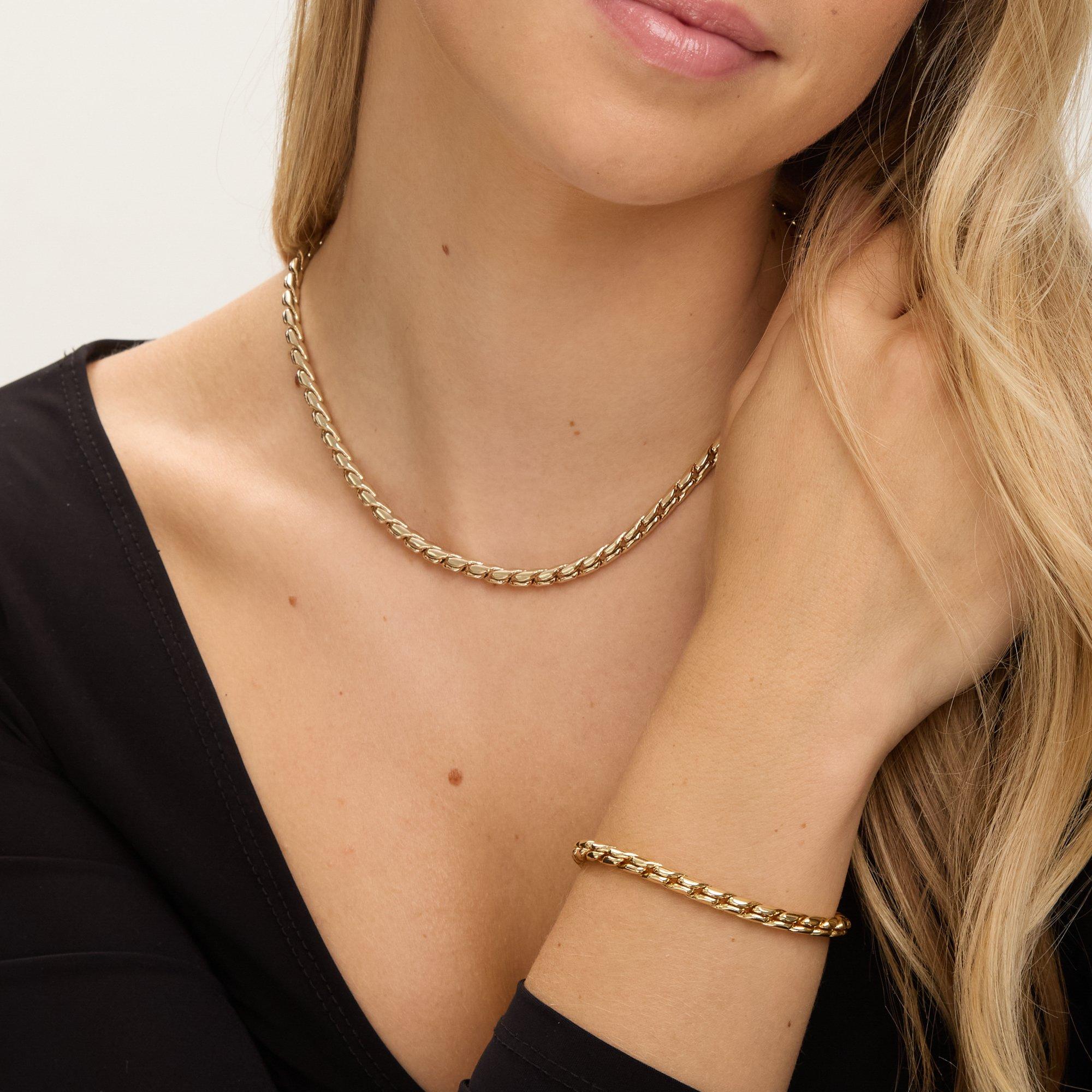 Gold - Jon Richard - Jon Richard Gold Plated Twist Chain Necklace - 2