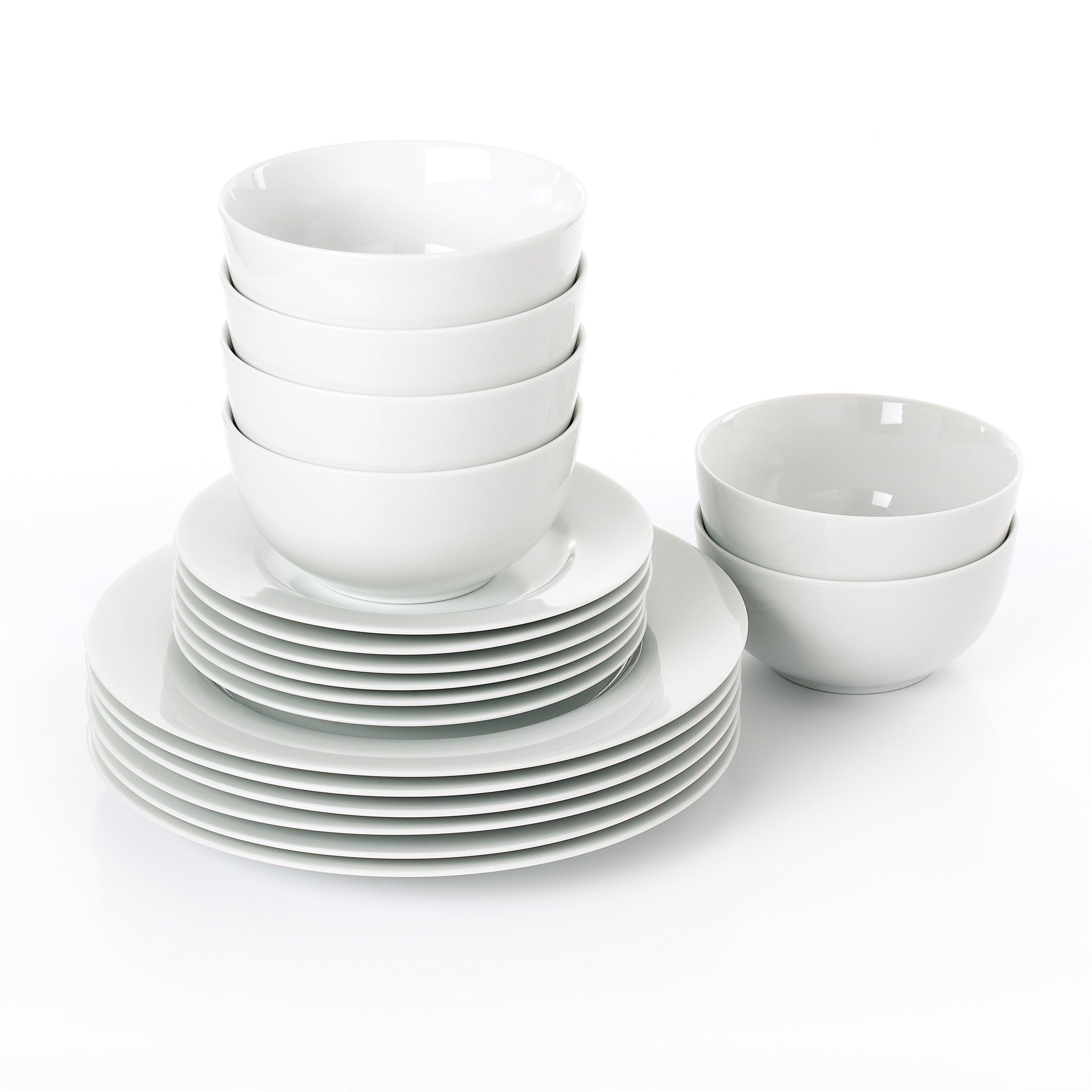 White - Waterside - 18pc Rimmed Dinner Set - 3