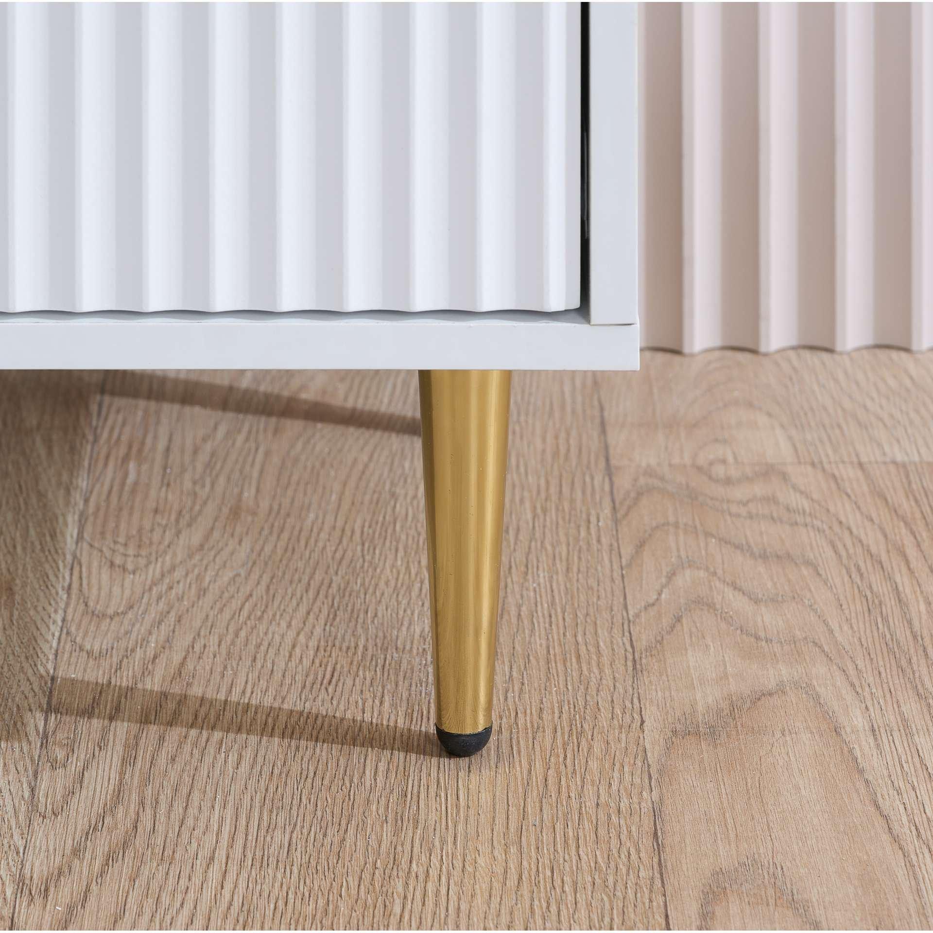 White - Birlea - Zara 2 Drawer Fluted Bedside - 3