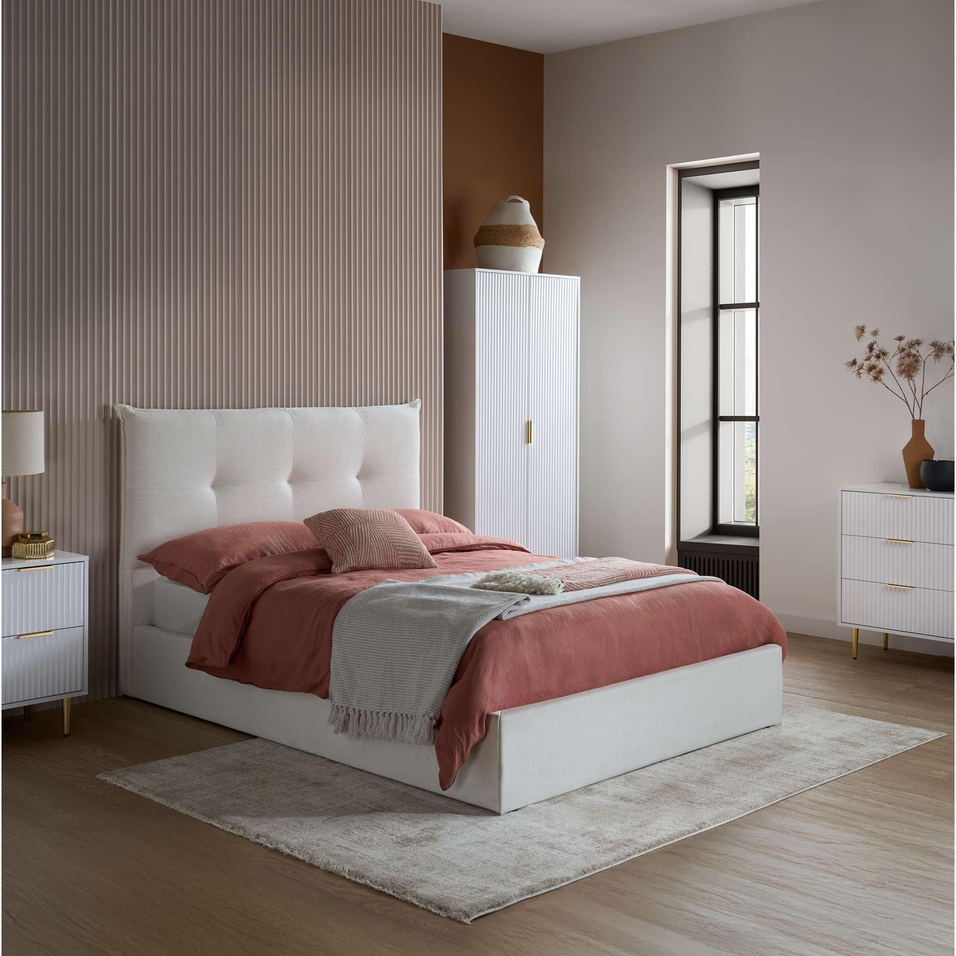 White - Birlea - Zara 2 Drawer Fluted Bedside - 4