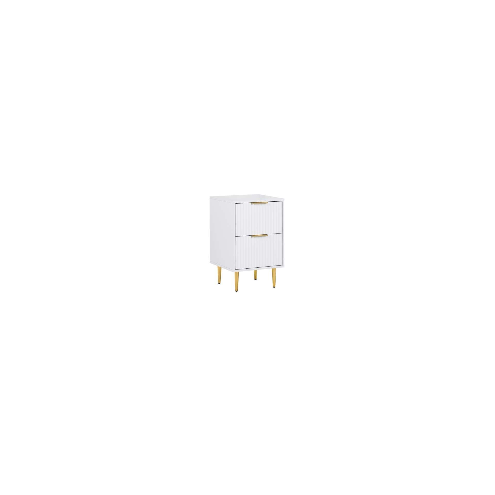 White - Birlea - Zara 2 Drawer Fluted Bedside - 6