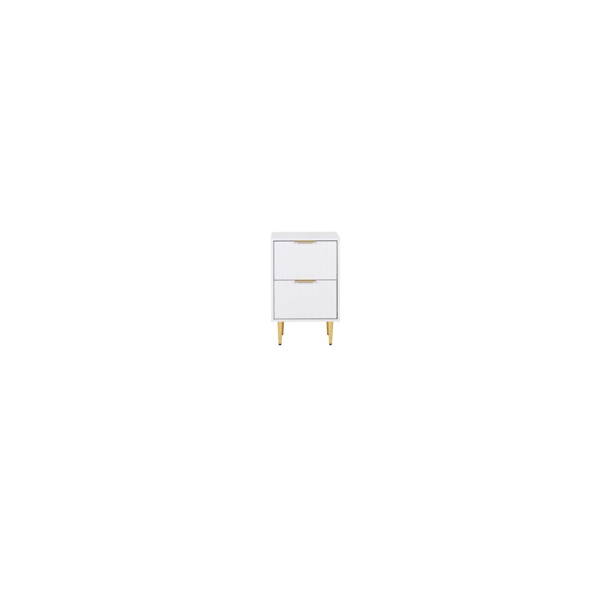 White - Birlea - Zara 2 Drawer Fluted Bedside - 7