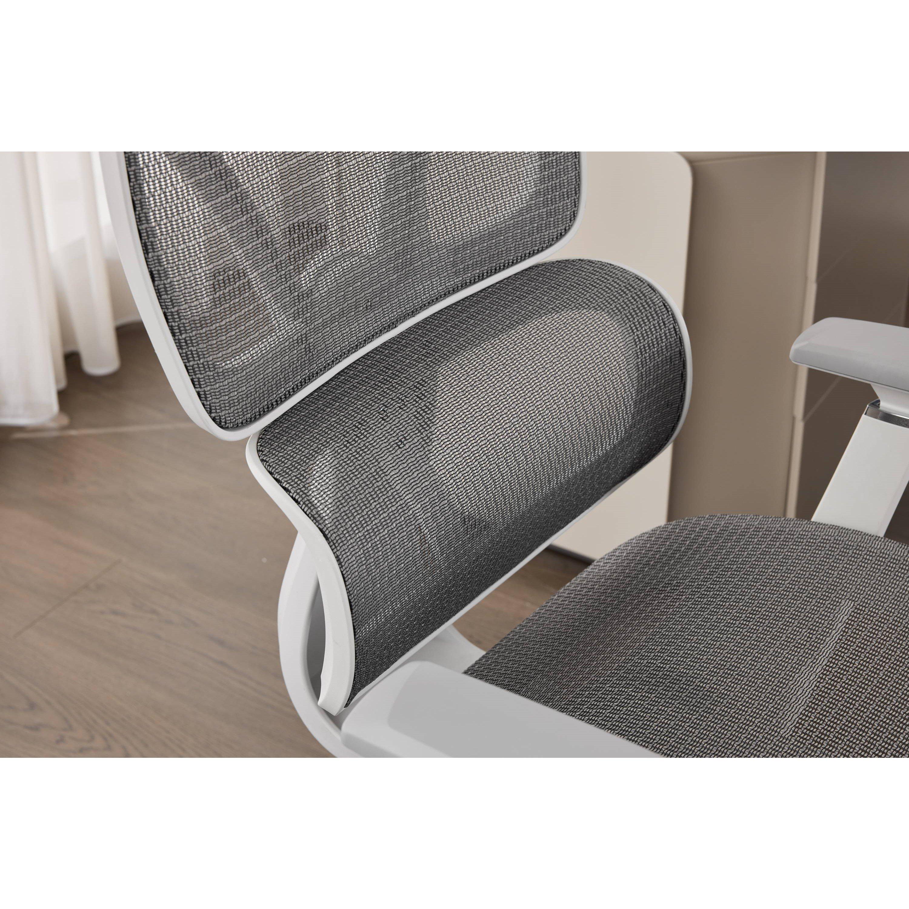 Grey/White - Shankar - Elite Mesh Office Chair - 5