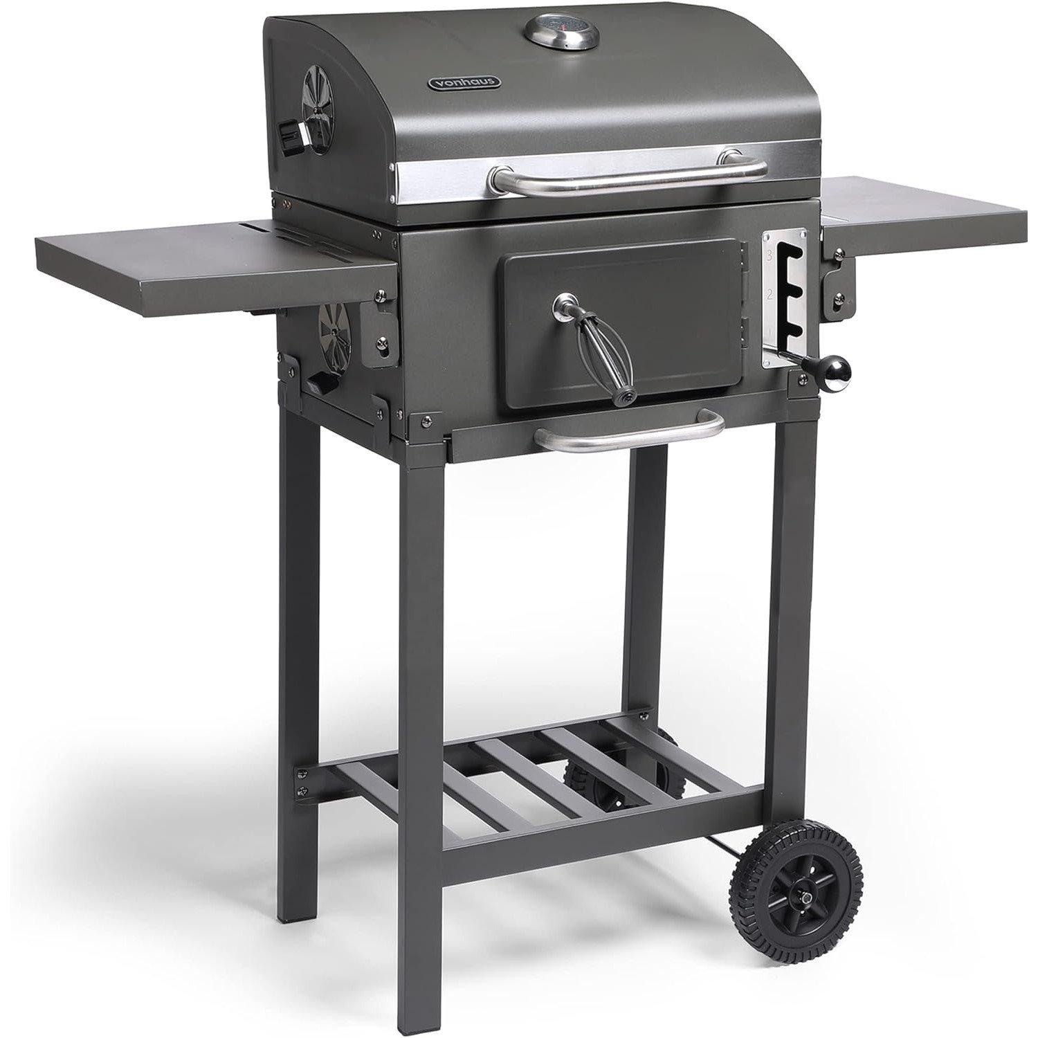 Black - VonHaus - VonHaus - Compact Charcoal BBQ - 2