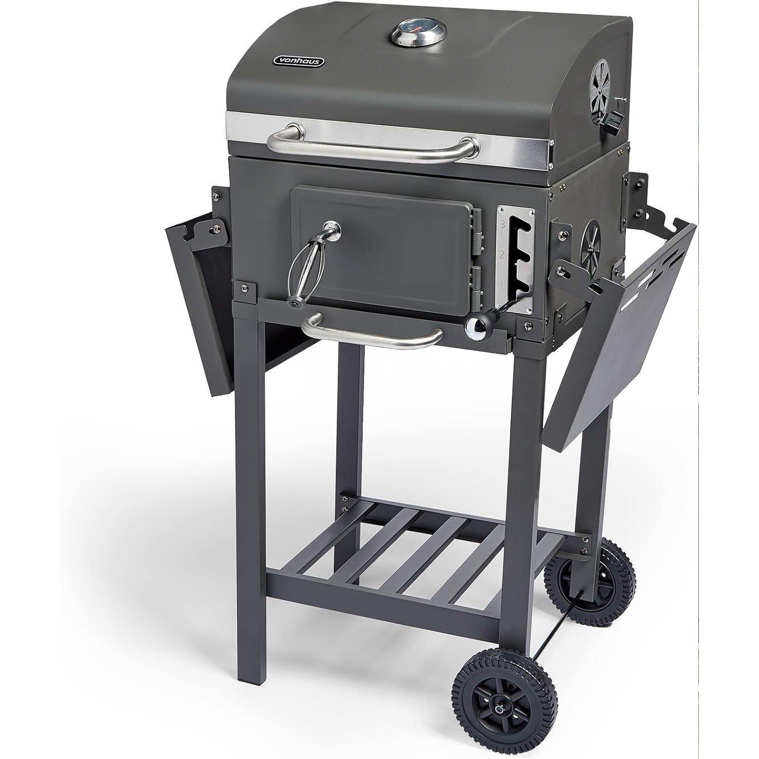 Black - VonHaus - VonHaus - Compact Charcoal BBQ - 9
