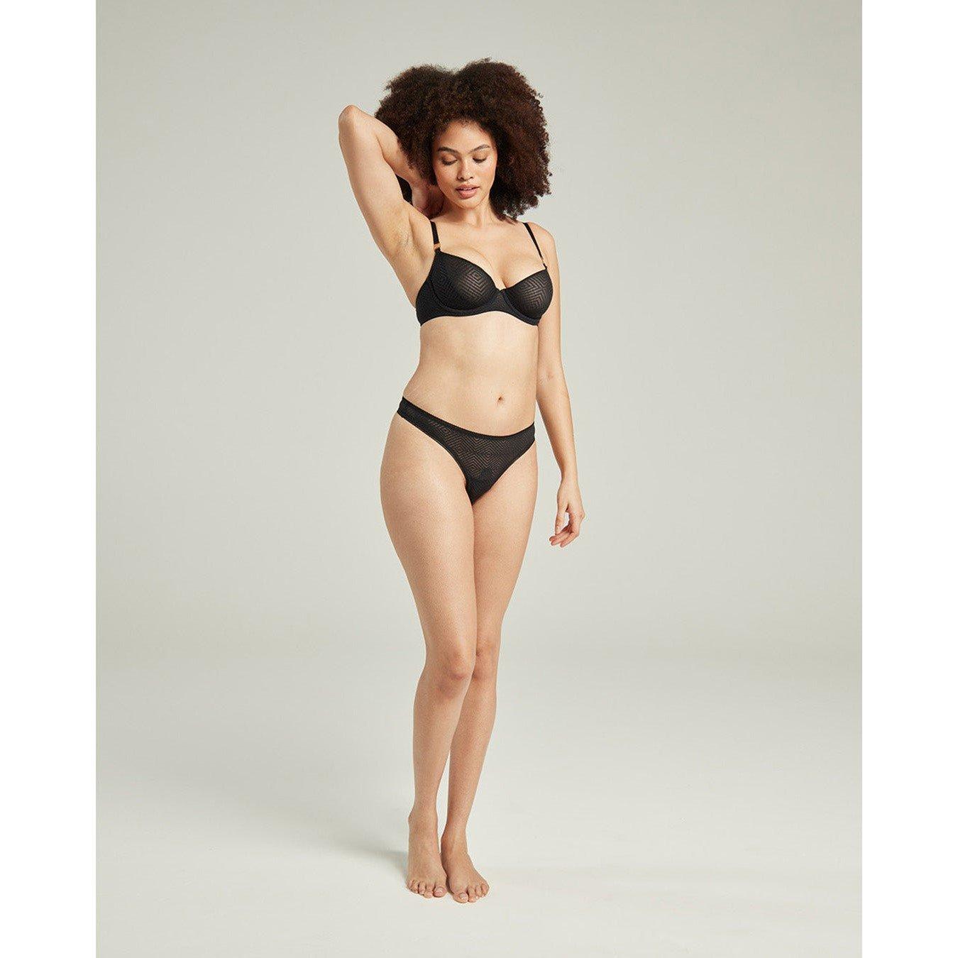 Black - Nudea - THE BARELY THERE SHEER DECO - 3