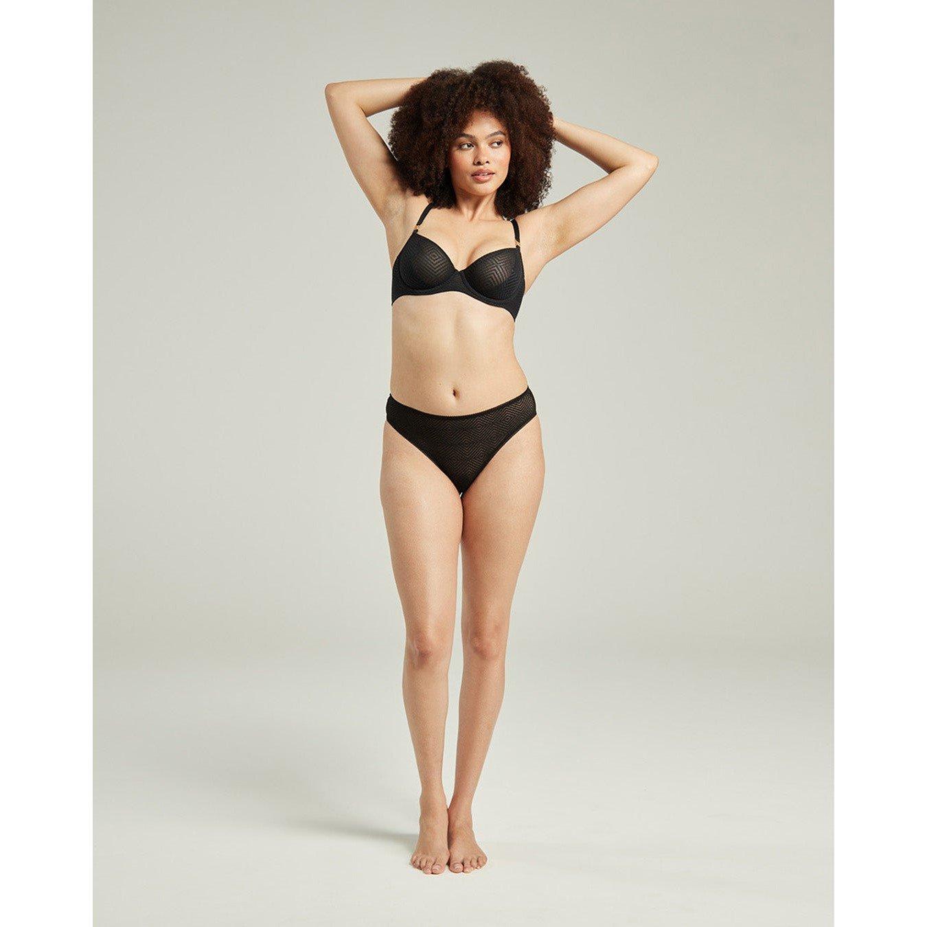 Black - Nudea - THE HIGH LEG SHEER DECO - 3