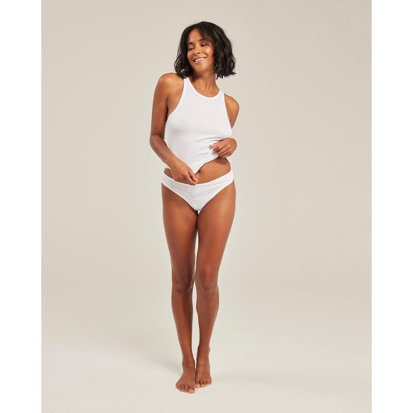 White - Nudea - THE DIPPED THONG 3 PACK ORGANIC COTTON - 1