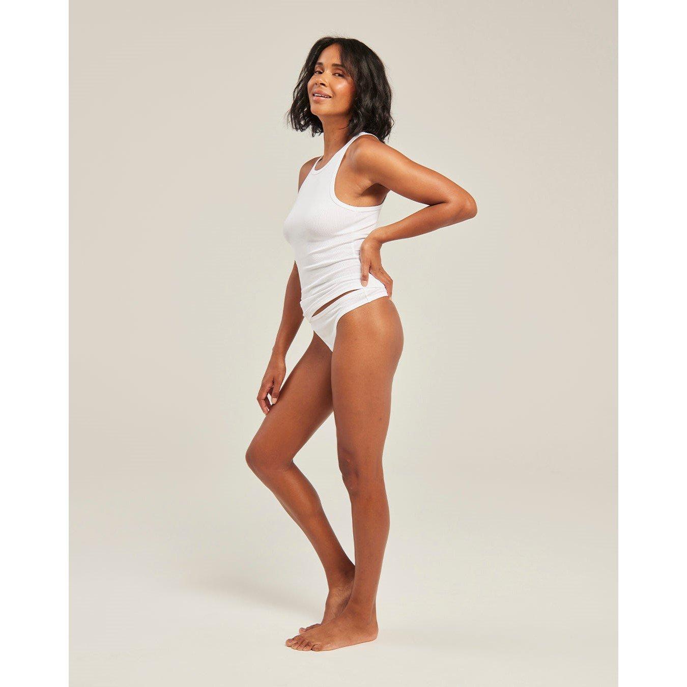 White - Nudea - THE DIPPED THONG 3 PACK ORGANIC COTTON - 3