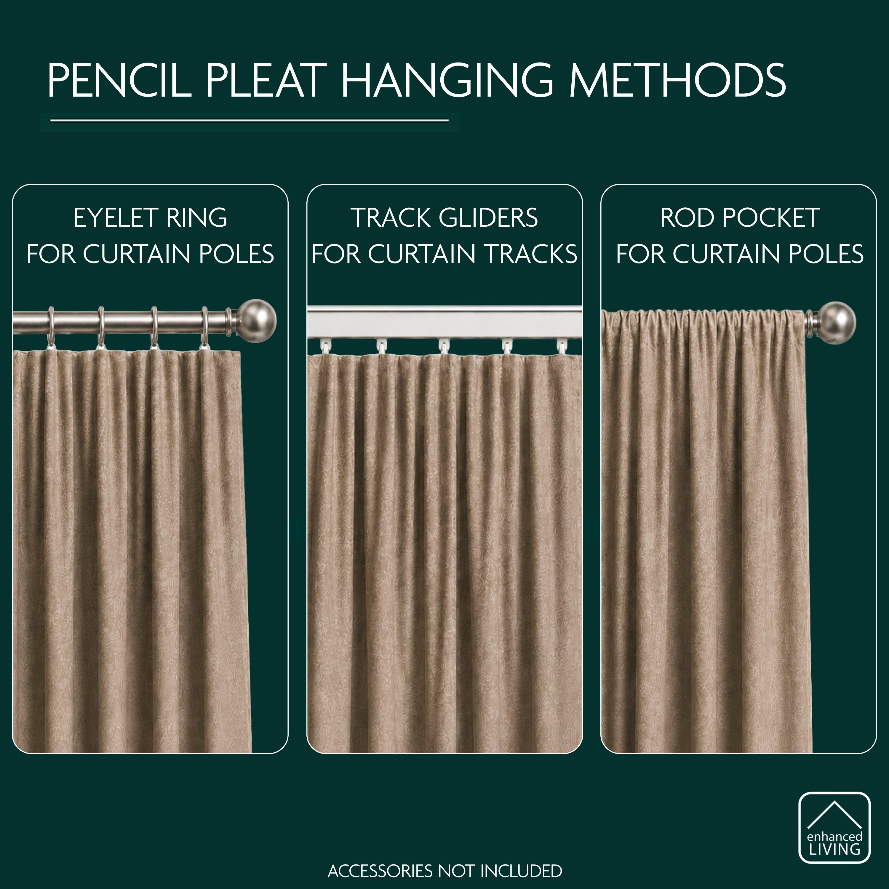 Grey - Enhanced Living - Oxford Velvet 100% Blackout Tape Top Door Curtain - 7
