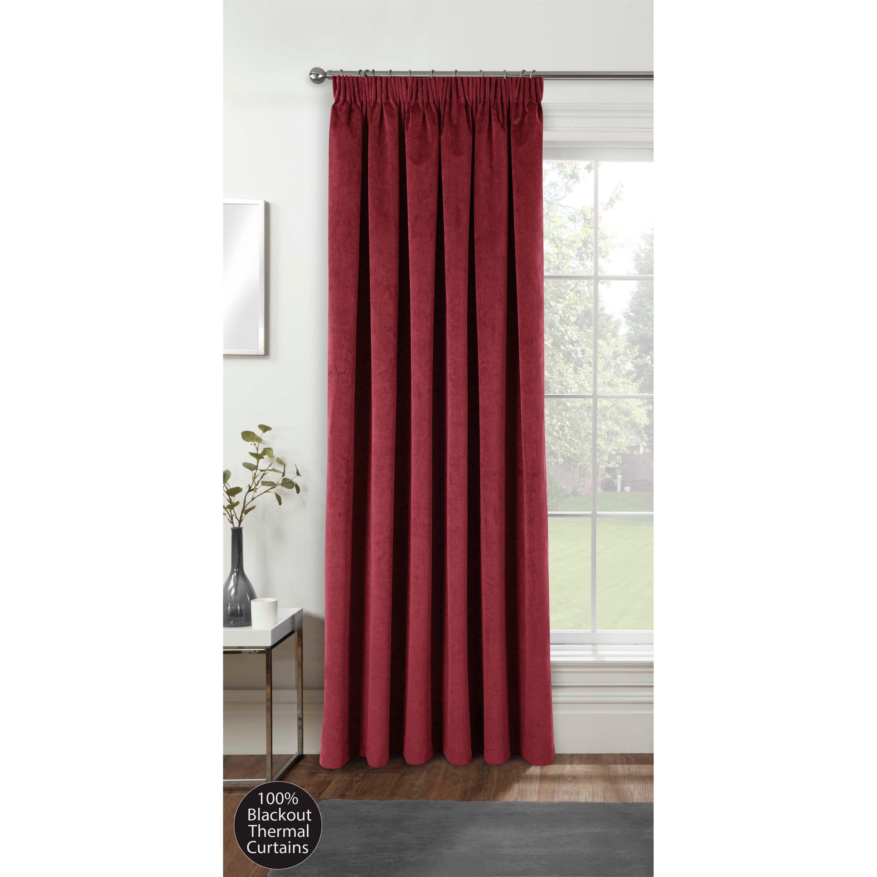 Oxford Velvet 100% Blackout Tape Top Door Curtain