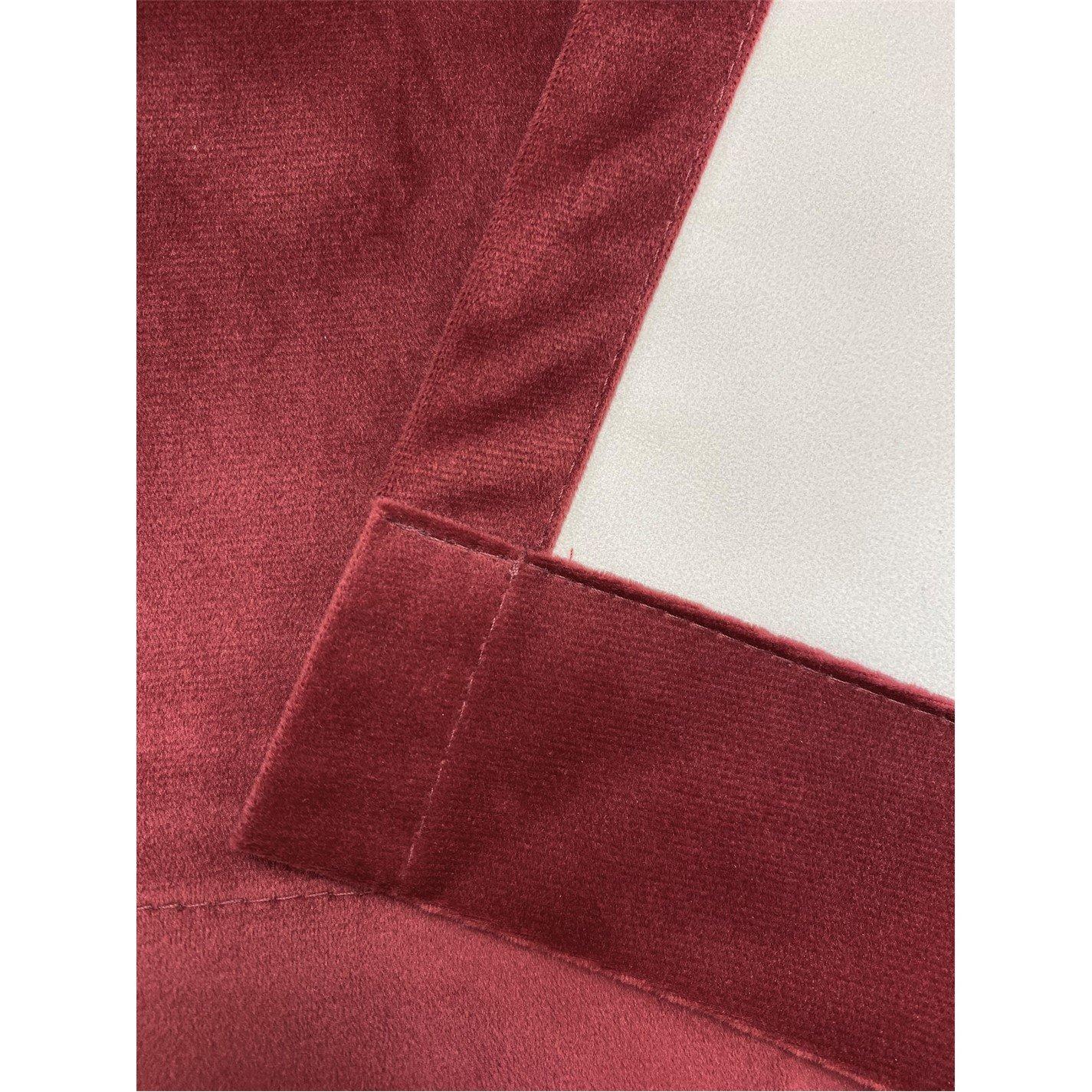 Red - Enhanced Living - Oxford Velvet 100% Blackout Tape Top Door Curtain - 4