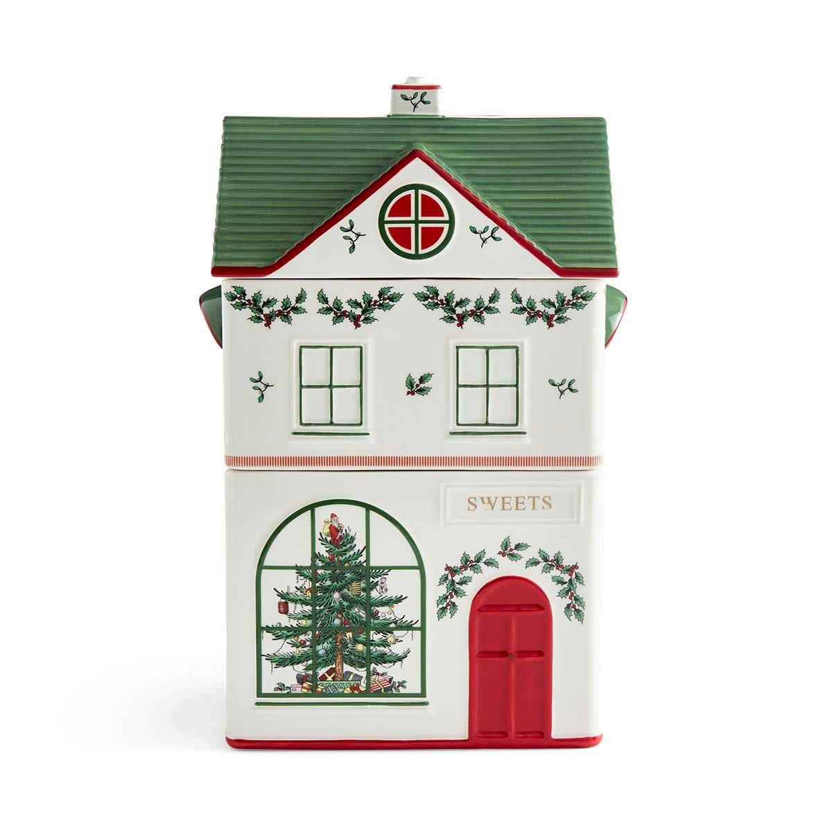 Spode Christmas Tree  Christmas Tree Village Stacking Canister - 