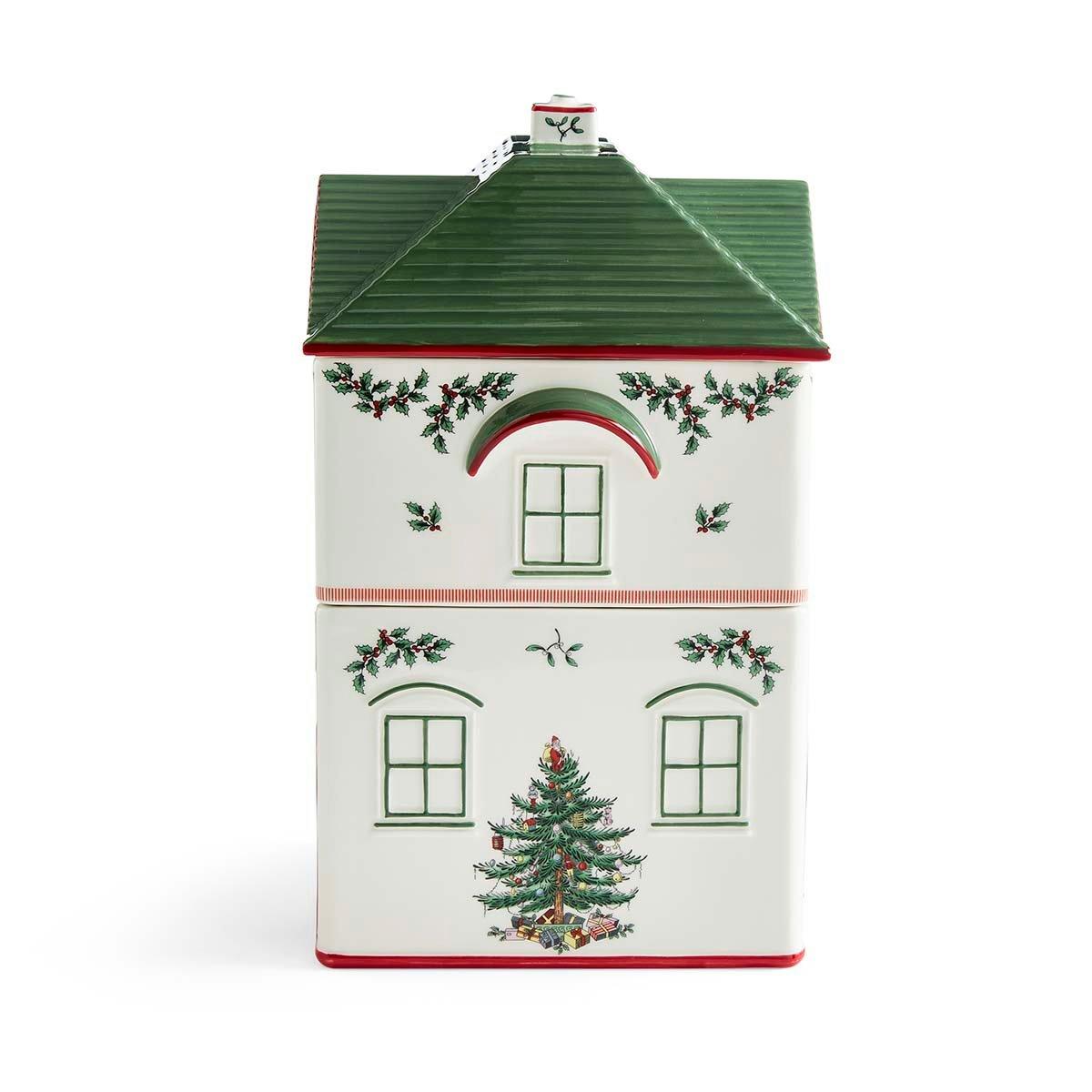 Multi - Spode Christmas Tree - Christmas Tree Village Stacking Canister - 2