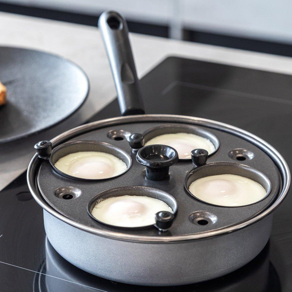 Black - KitchenCraft - Aluminium Egg Poacher - 3