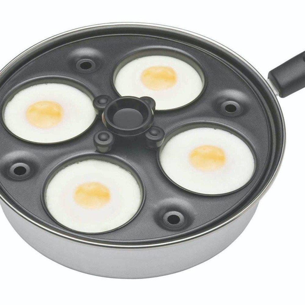 Black - KitchenCraft - Aluminium Egg Poacher - 4