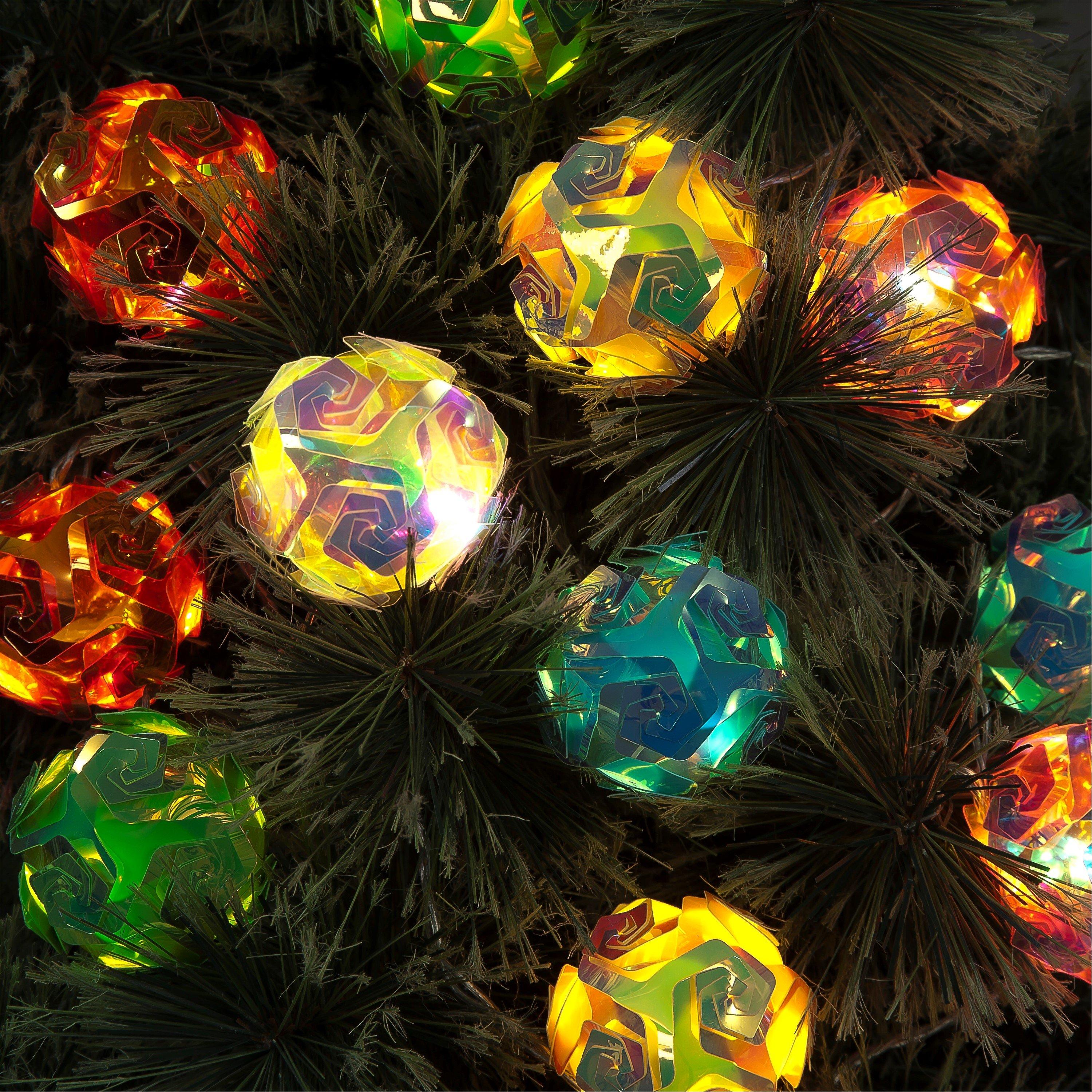 Multi - Snowtime - Set of 16 Dream LED Rose Ball Lights