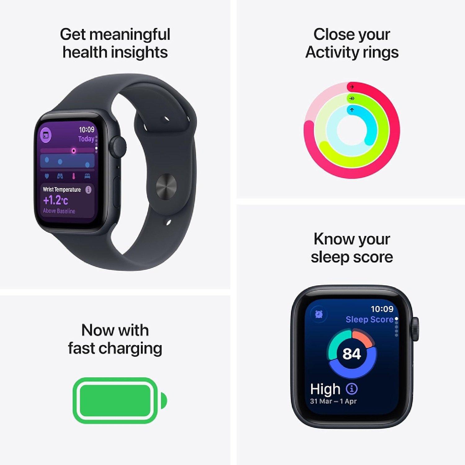Midnight - Apple - Watch SE 3 GPS 40mm Aluminium Case With Sport Band - 2