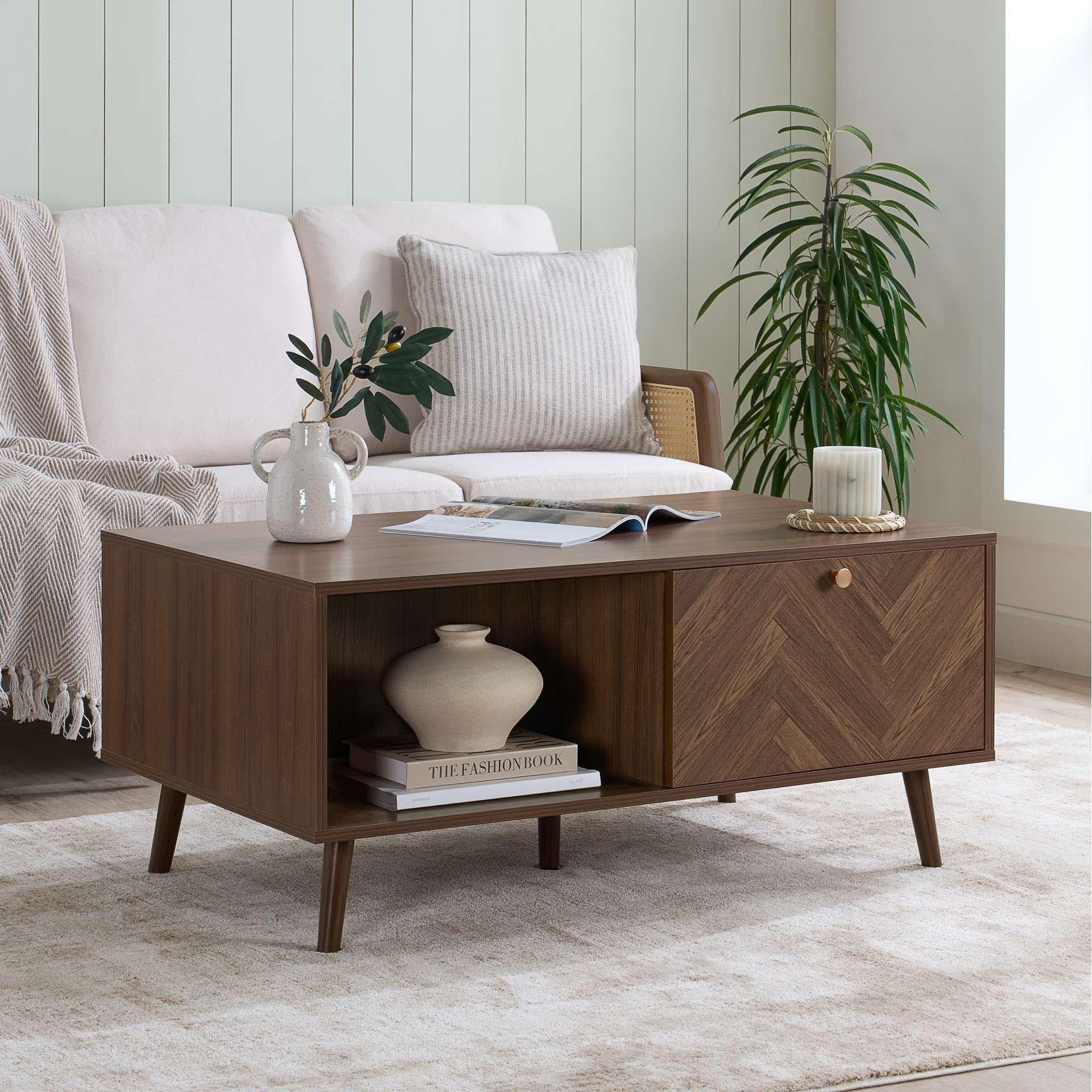 Brown - Birlea - Herringford 1 Drawer Coffee Table - 1