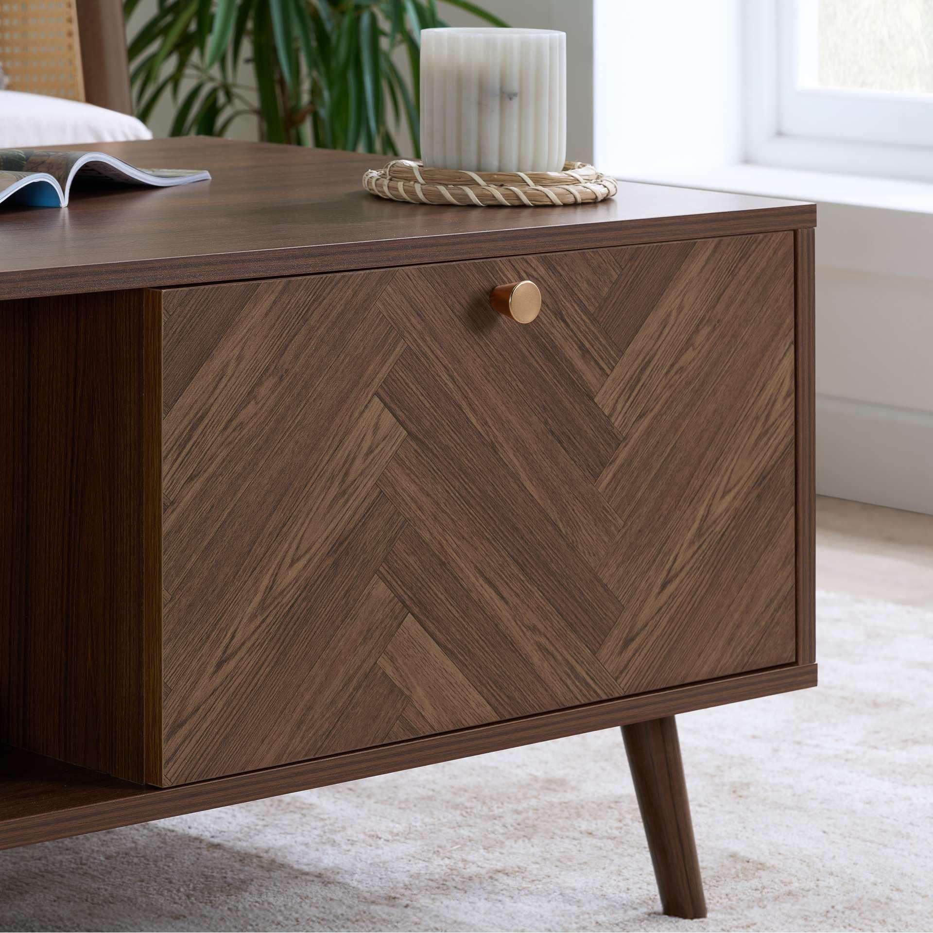 Brown - Birlea - Herringford 1 Drawer Coffee Table - 4