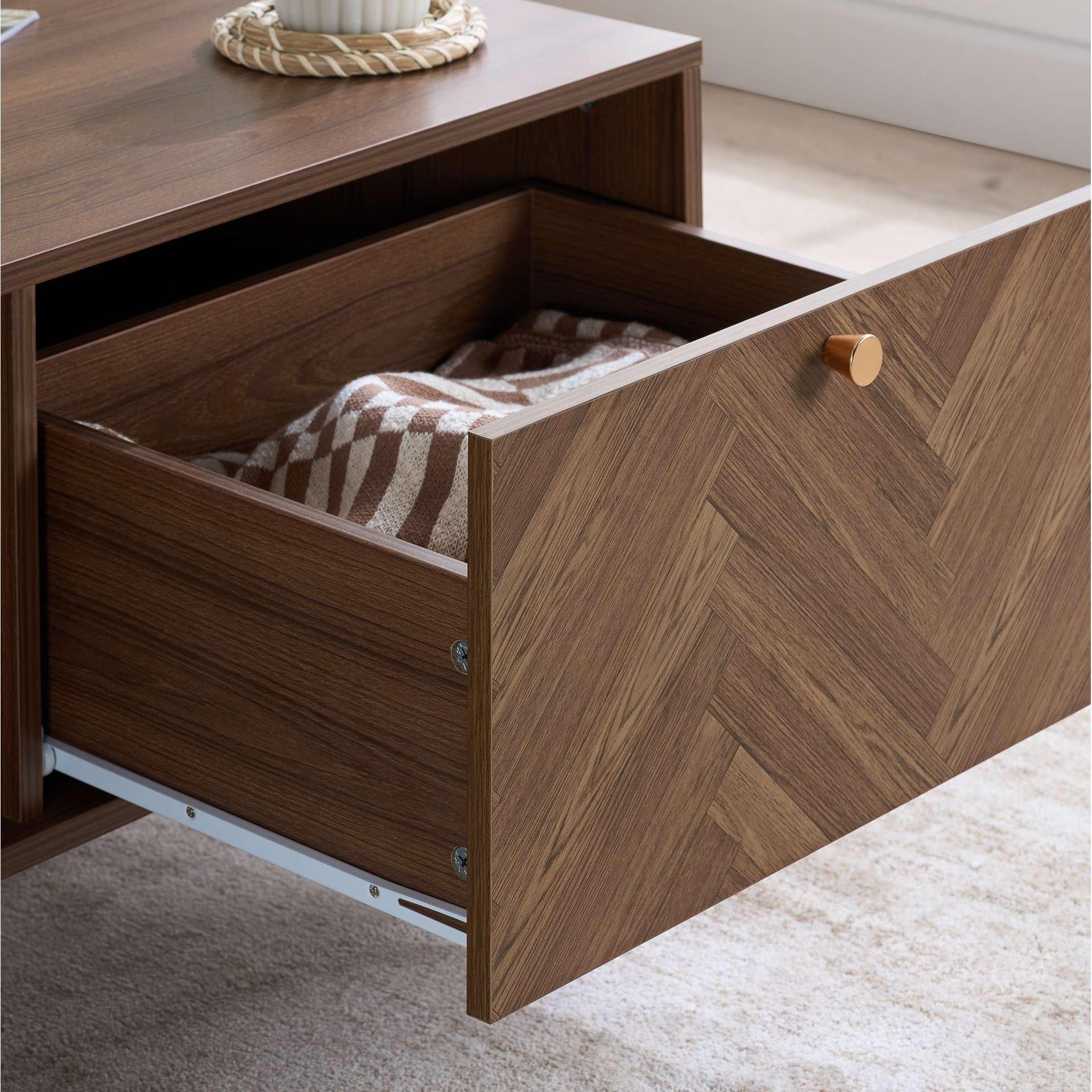 Brown - Birlea - Herringford 1 Drawer Coffee Table - 5