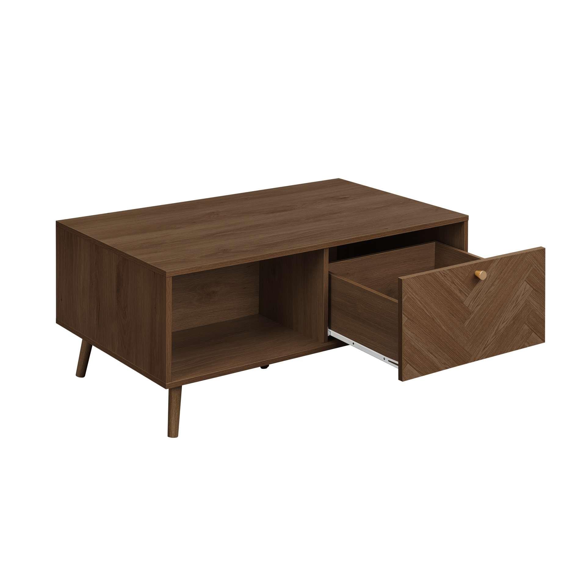Brown - Birlea - Herringford 1 Drawer Coffee Table - 9